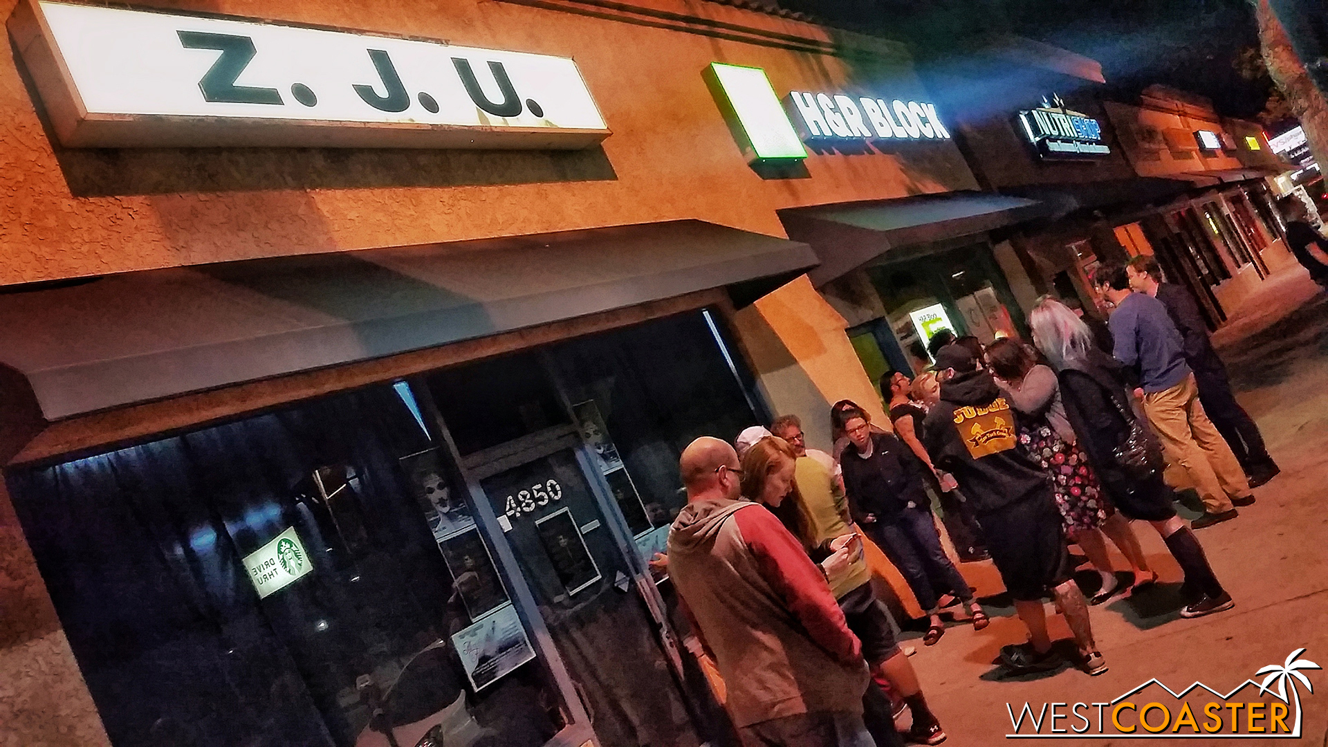 Guests line up an hour before showtime to wait for the night's performance of Urban Death.