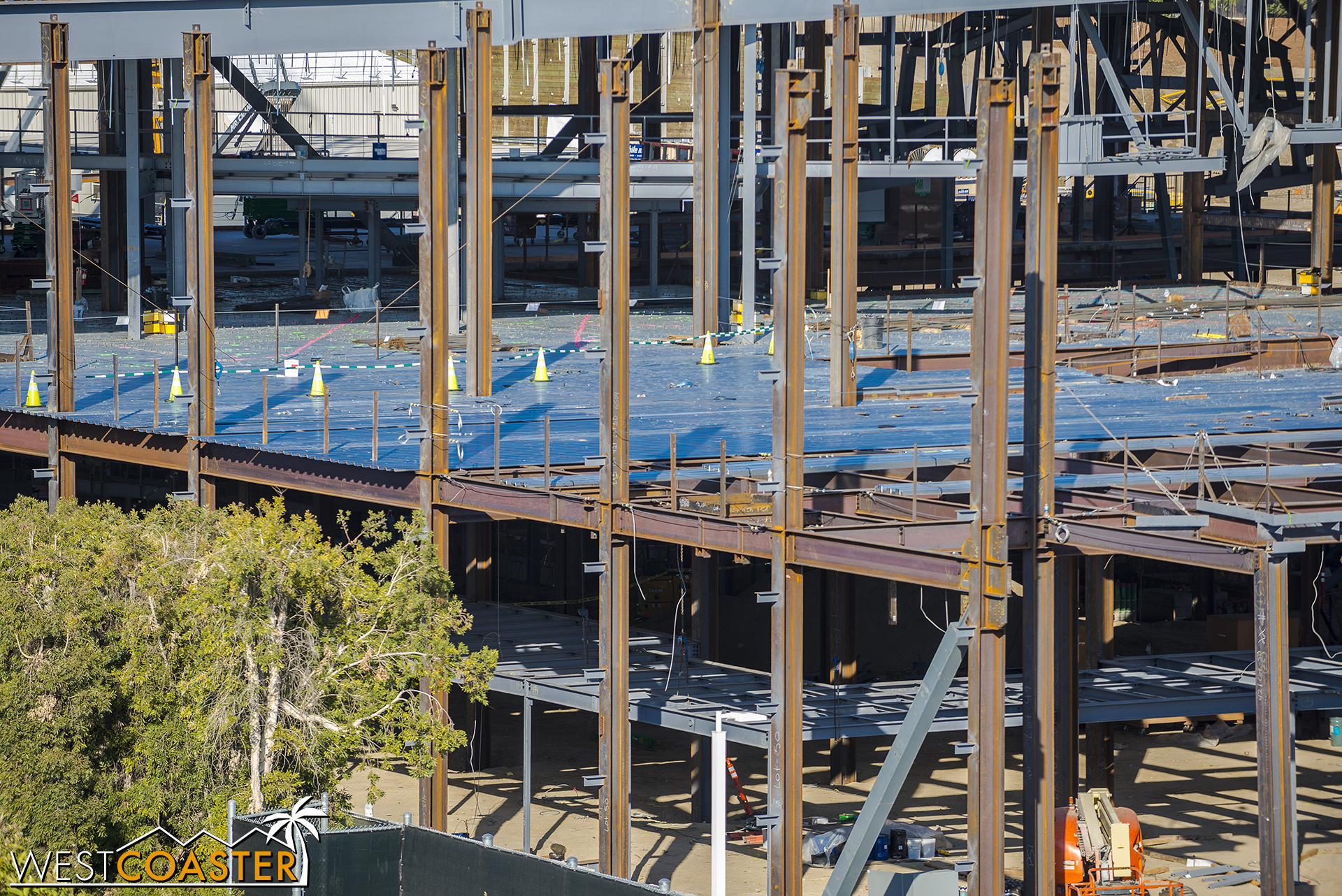  Additional steel has also gone up on the first floor to support ride stagecraft and secondary framing. 