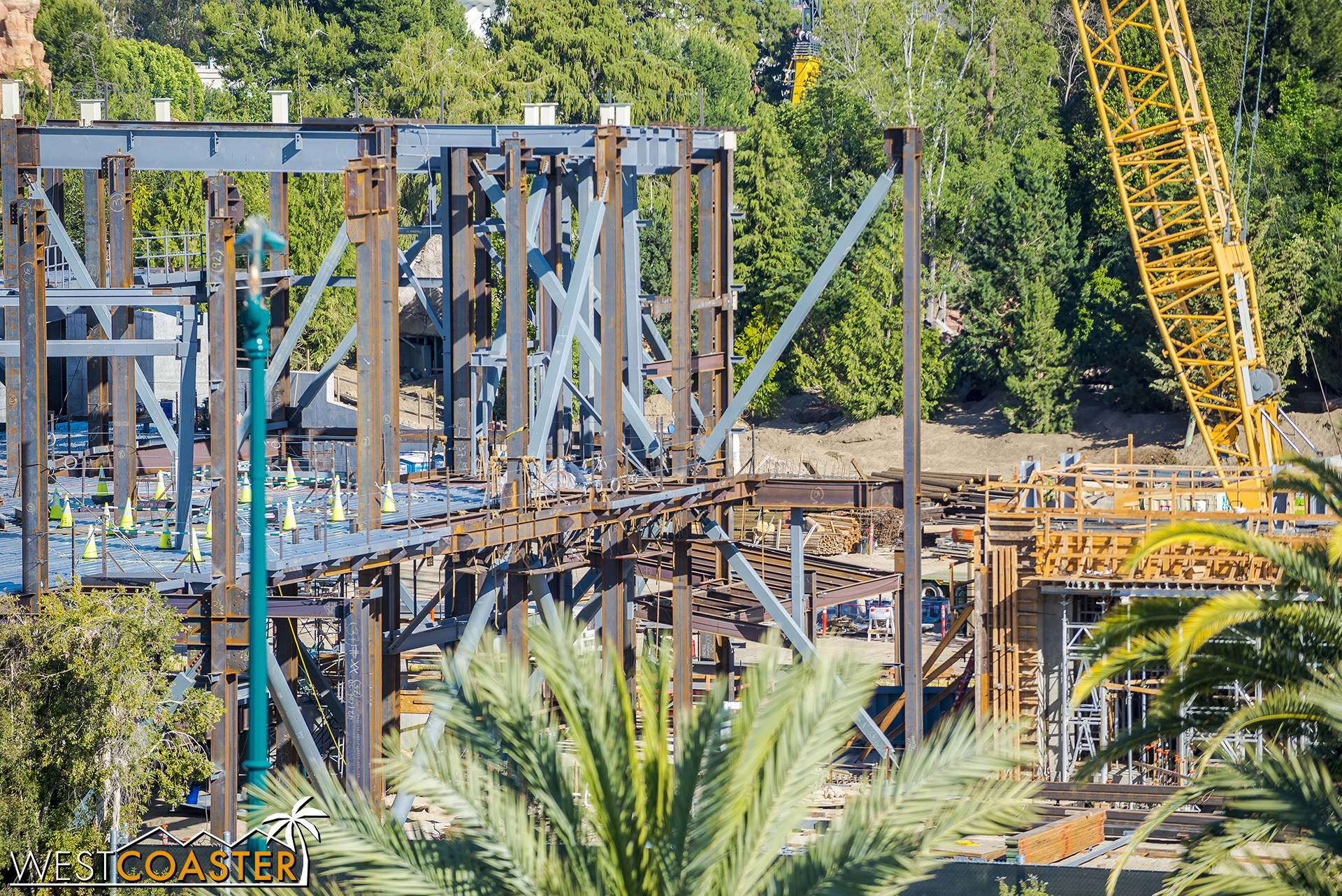  The roof framing for this part hasn't gone up yet at the Cursed Order attraction. 