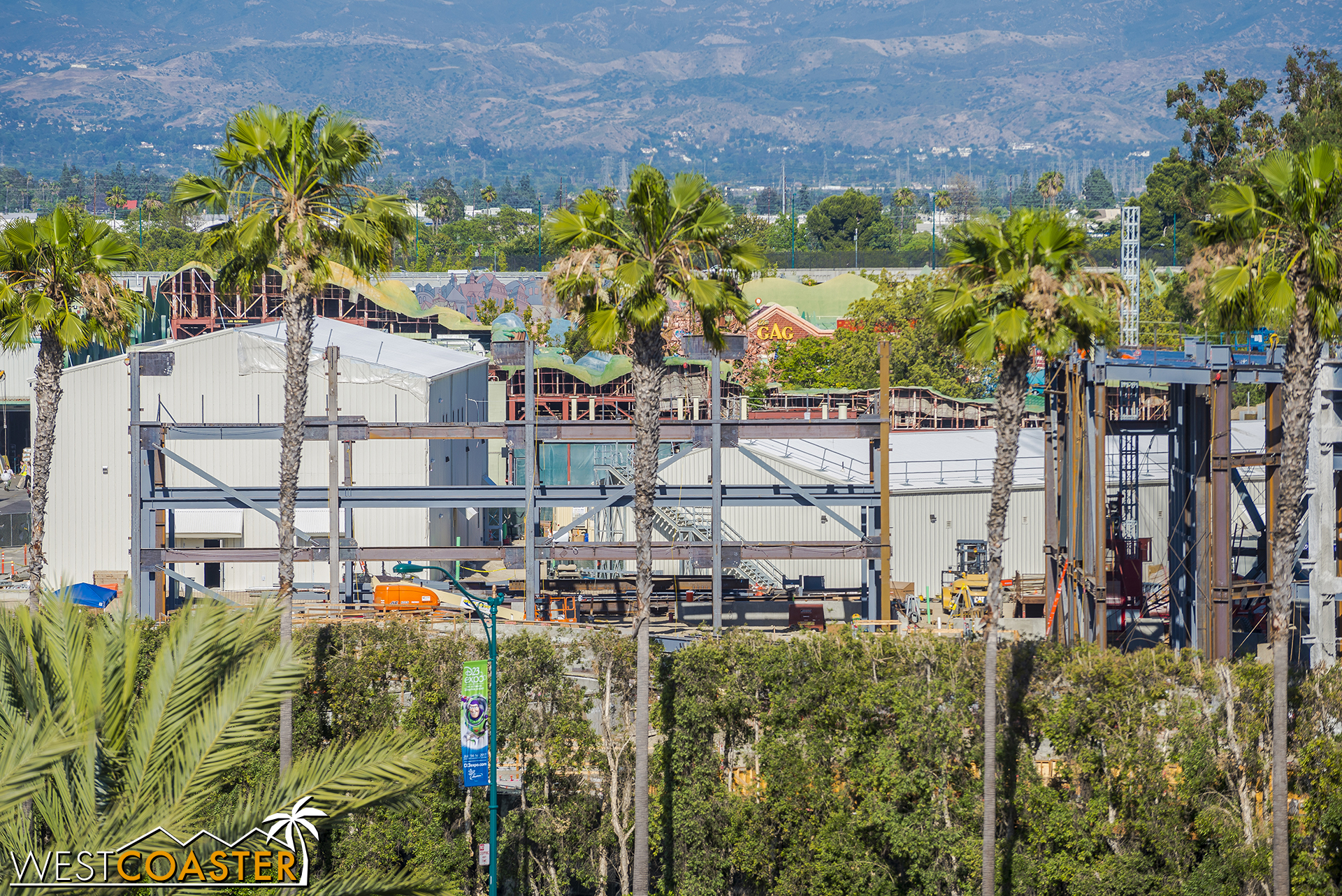  More columns, beams, and bracing have gone up in the back as well! 