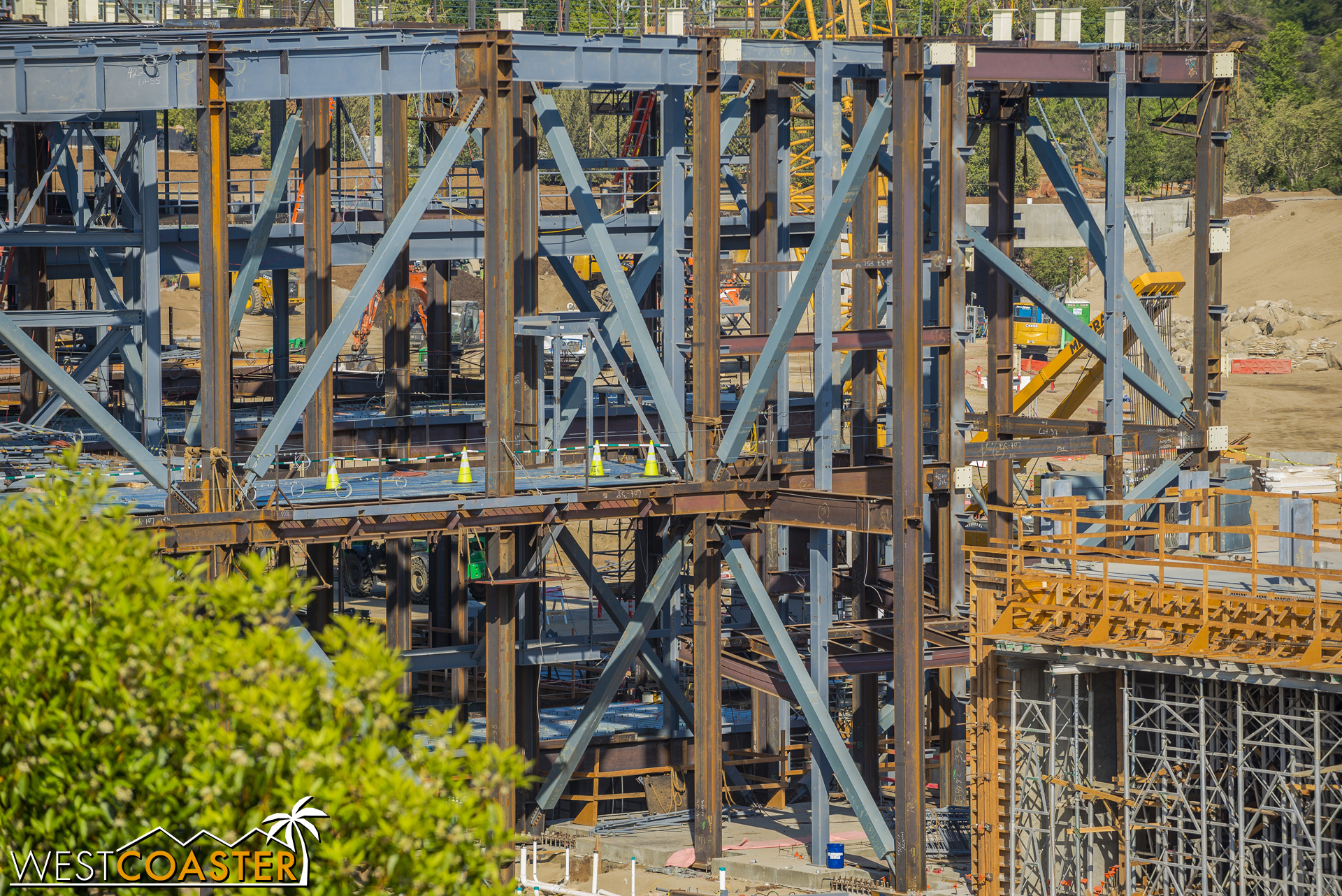  A close look at another maze of braced frames, for people who love braced frames as much as Guy Selga loves rebar ("noodles"). 