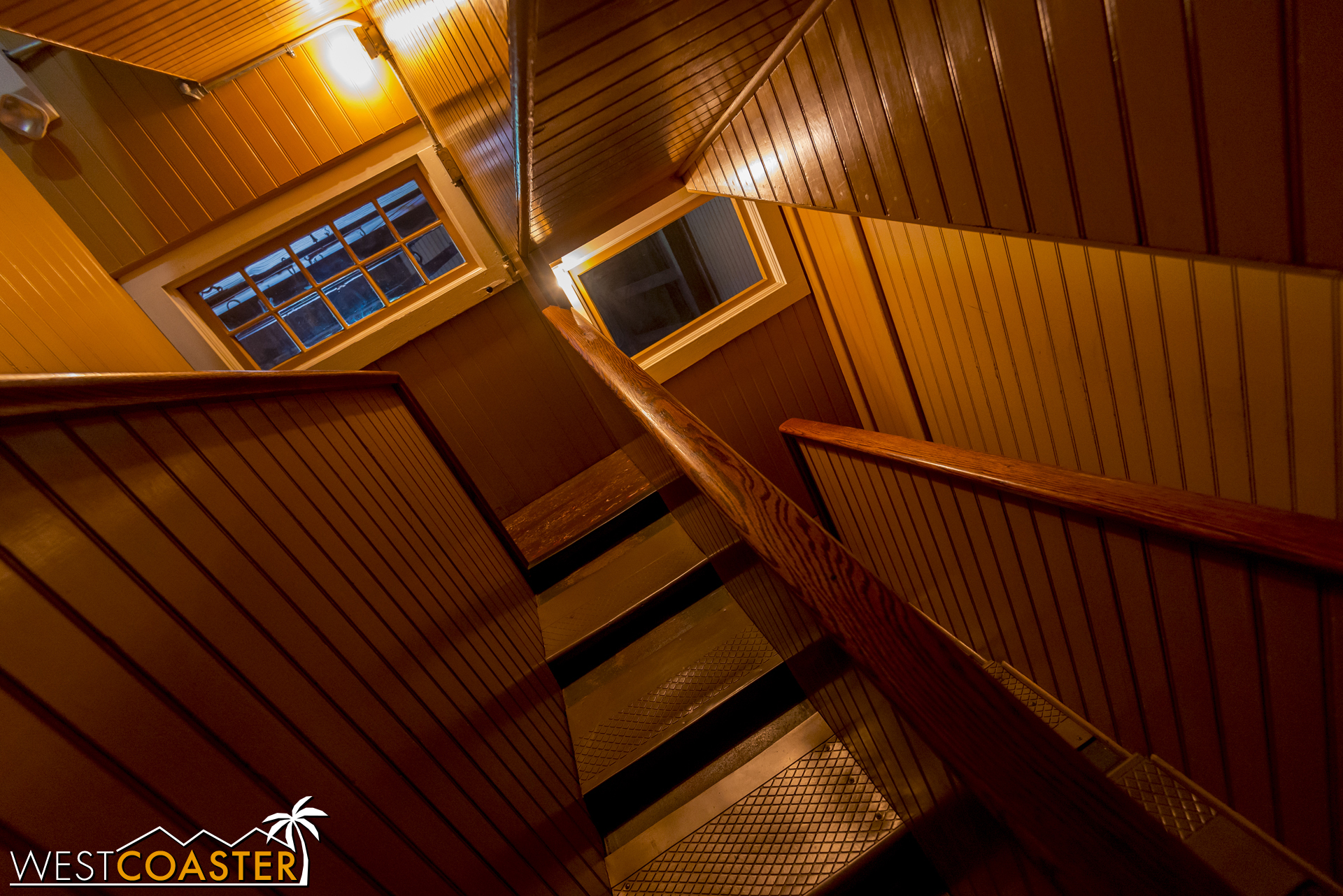 An example of the "easy riser" stairs with very low risers to accommodate Sarah's small and arthritic frame.