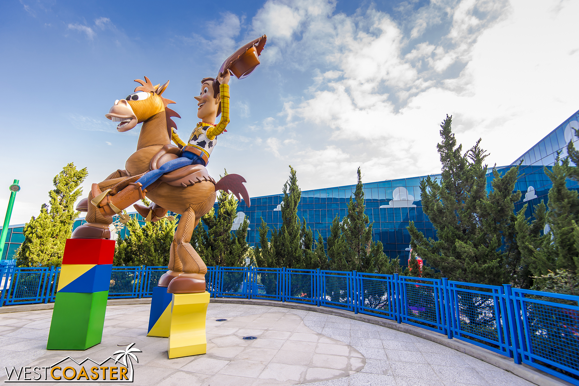 Plaza within the Toy Story Hotel.