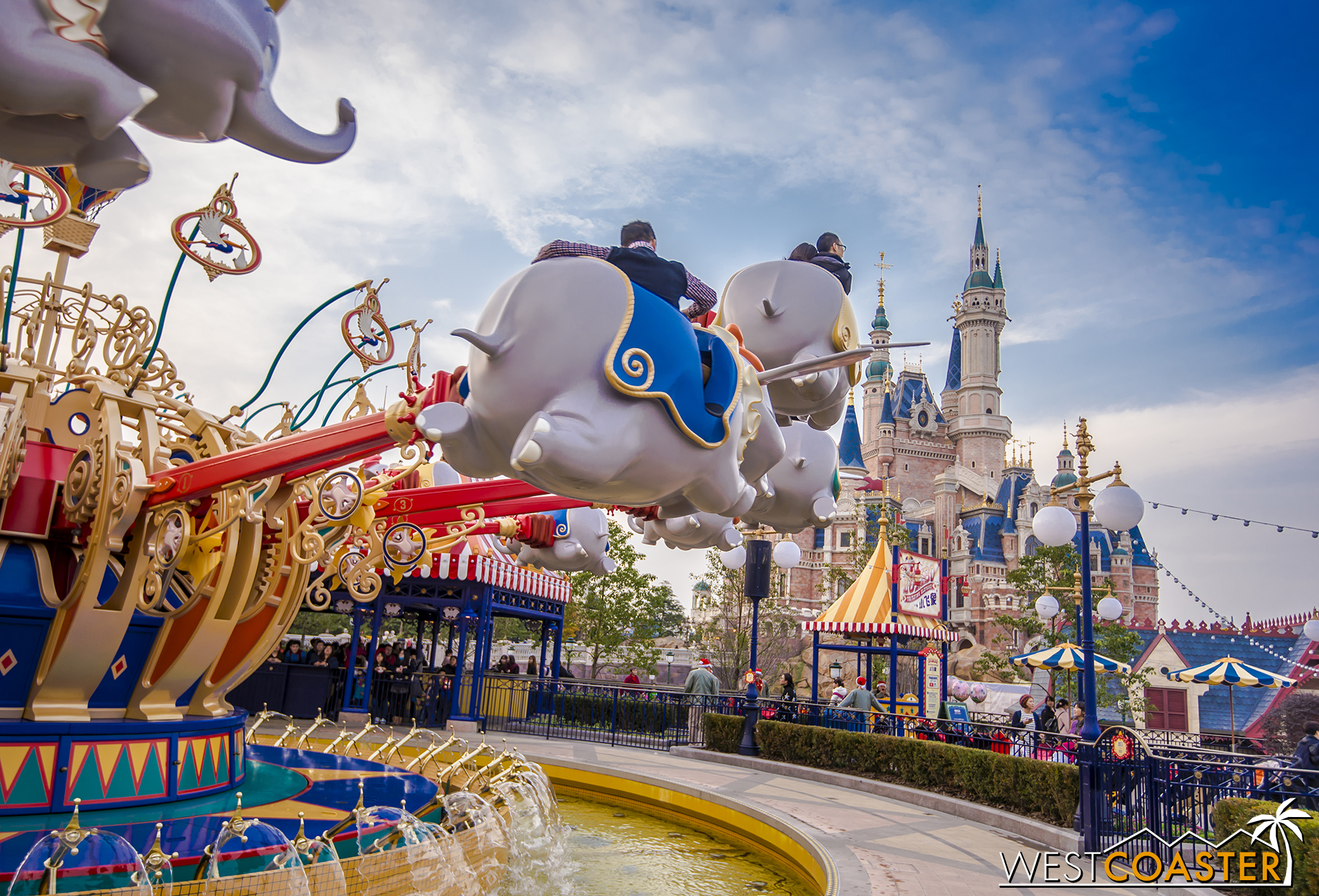 There is a Dumbo Flying Elephant ride in the Gardens of Imagination.