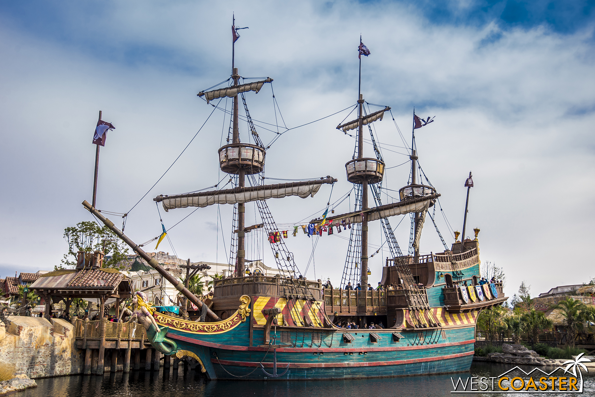 Another galleon docked at Treasure Cove.