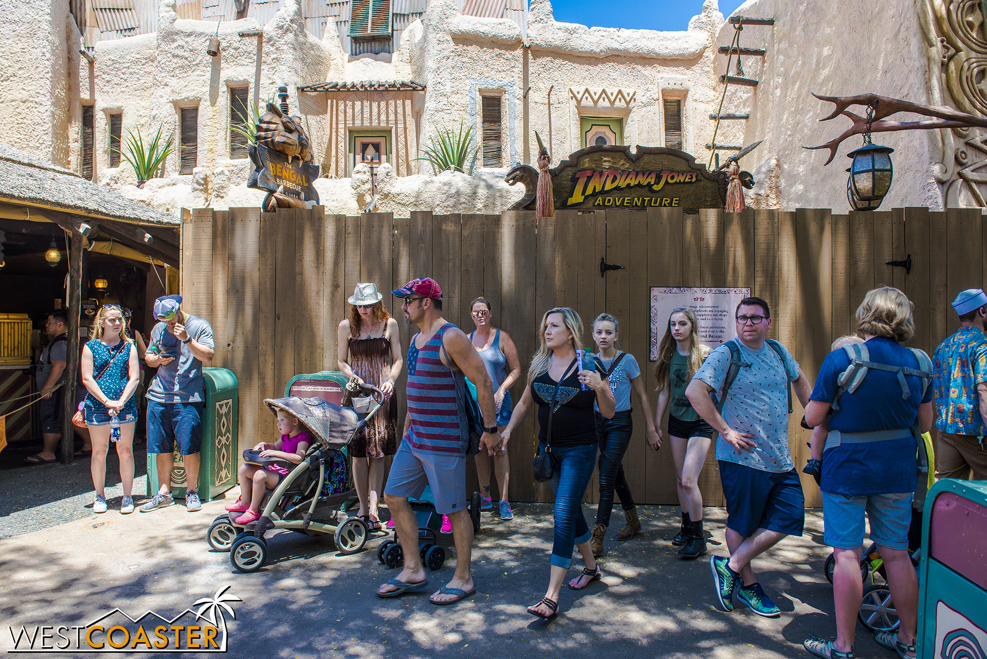  Stuff is blocked up from past Adventureland Bazaar to the Bengal BBQ. 