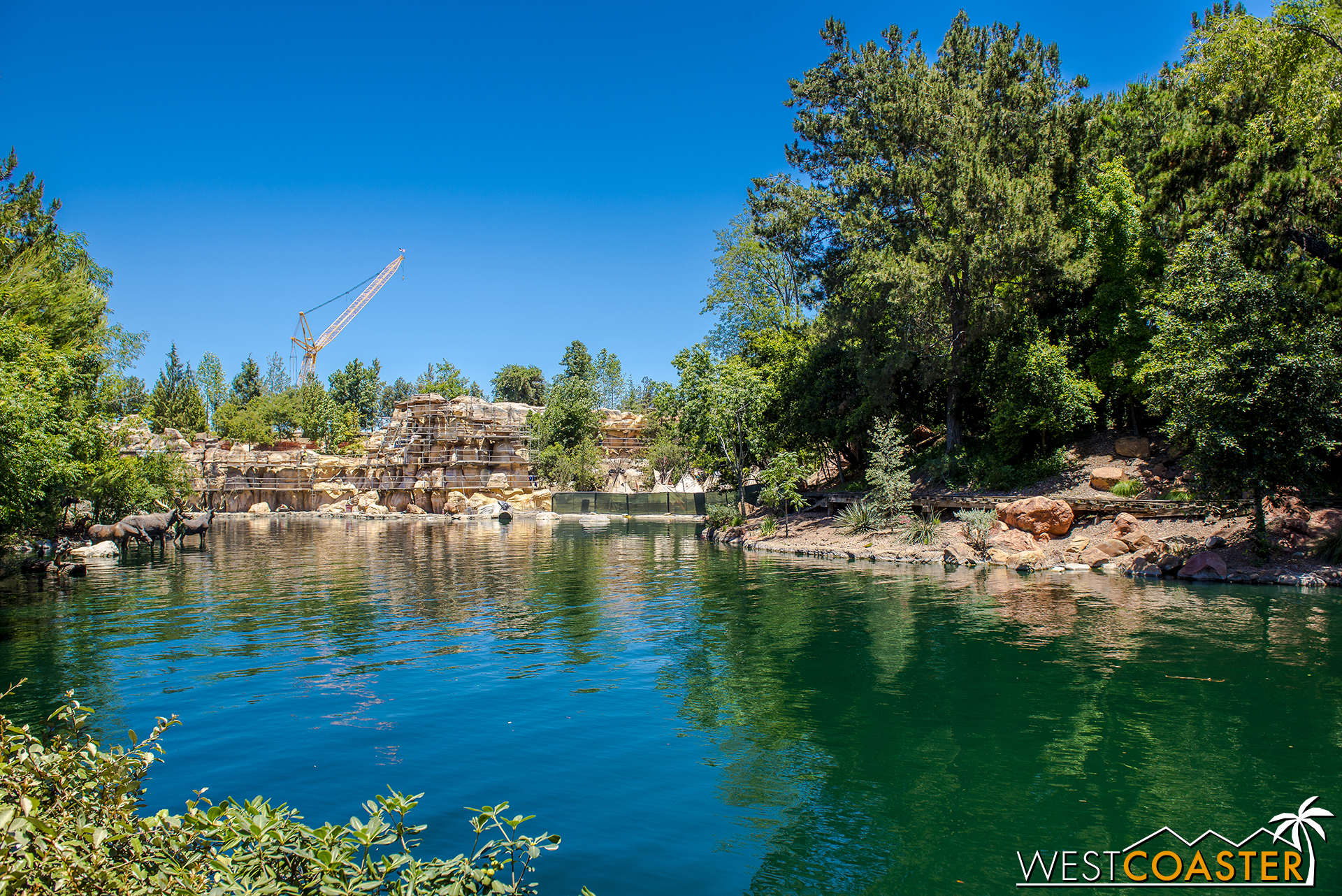  Zooming back out, we can see the old Mine Train to Nature's Wonderland tracks haven't gone away either. 