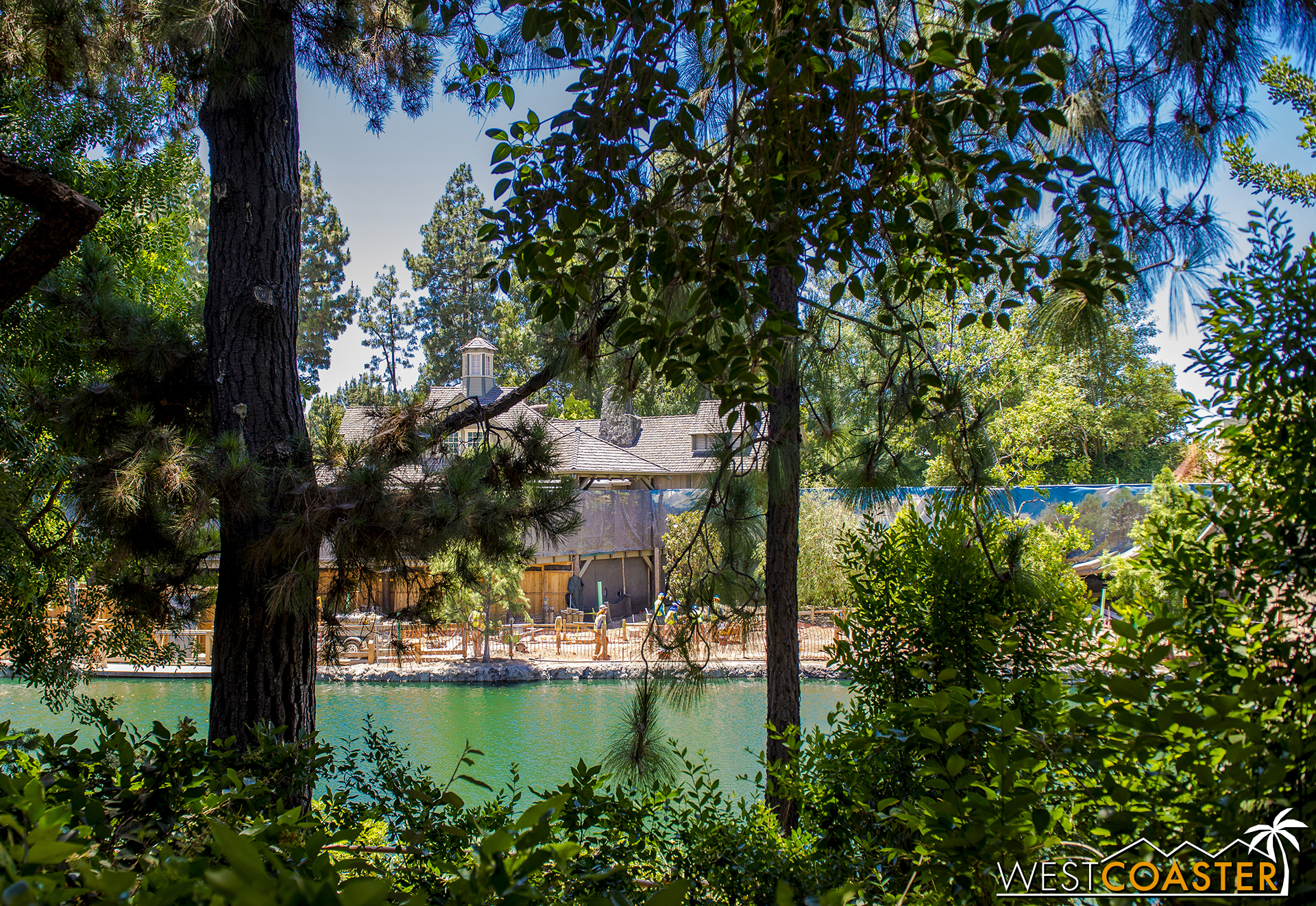  Peering through the trees, we see how this will run between the Rivers and the Hungry Bear restaurant. 