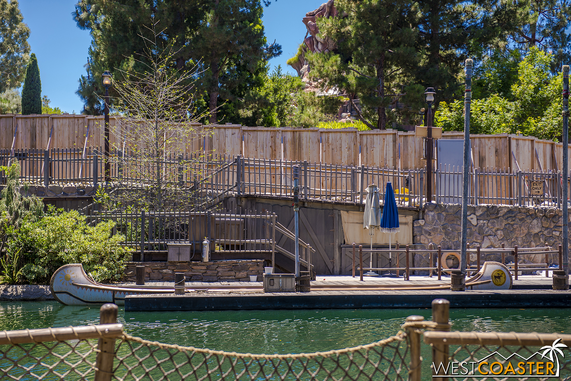  Nothing going on at the Davy Crockett Canoes.&nbsp; They're largely ready to go, but obviously cannot reopen until the Rivers of America is fully complete. 