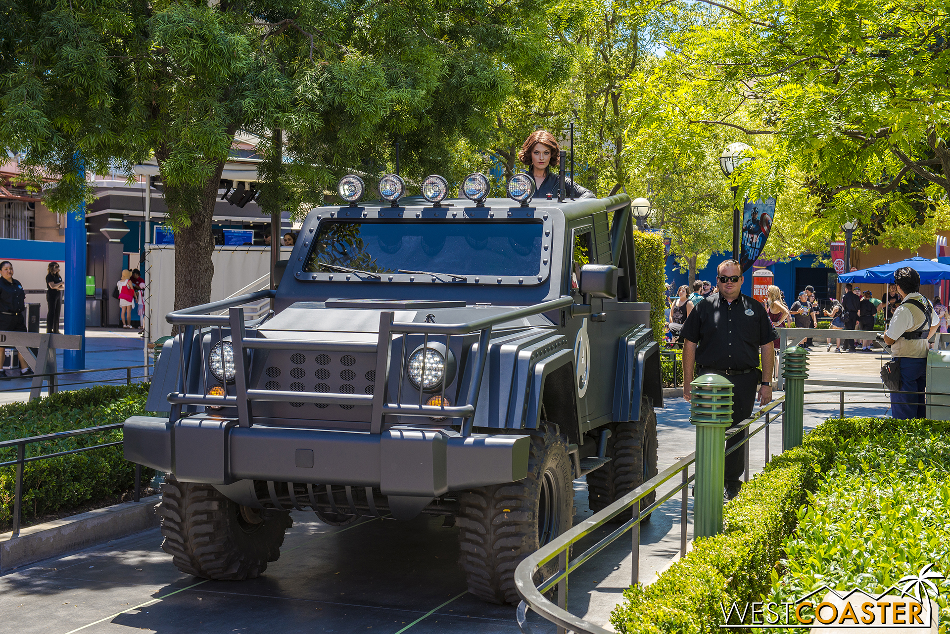  Shortly before each Training Initiative show, the Avengers show up in a humvee to hype it. 