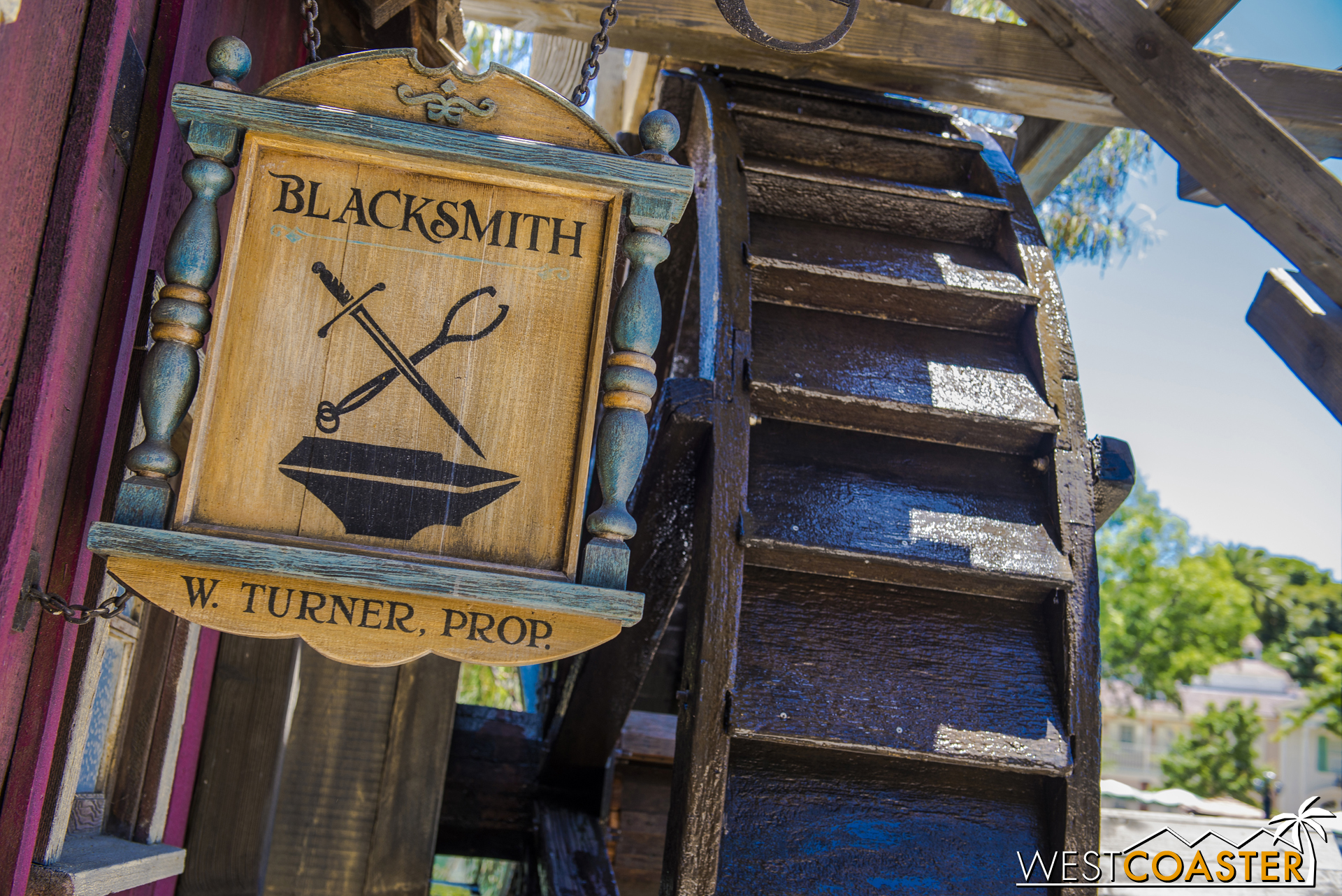  When Pirate's Lair was overlaid at Tom Sawyer Island ten years ago, they incorporated references into the  Pirates of the Caribbean  film franchise. 