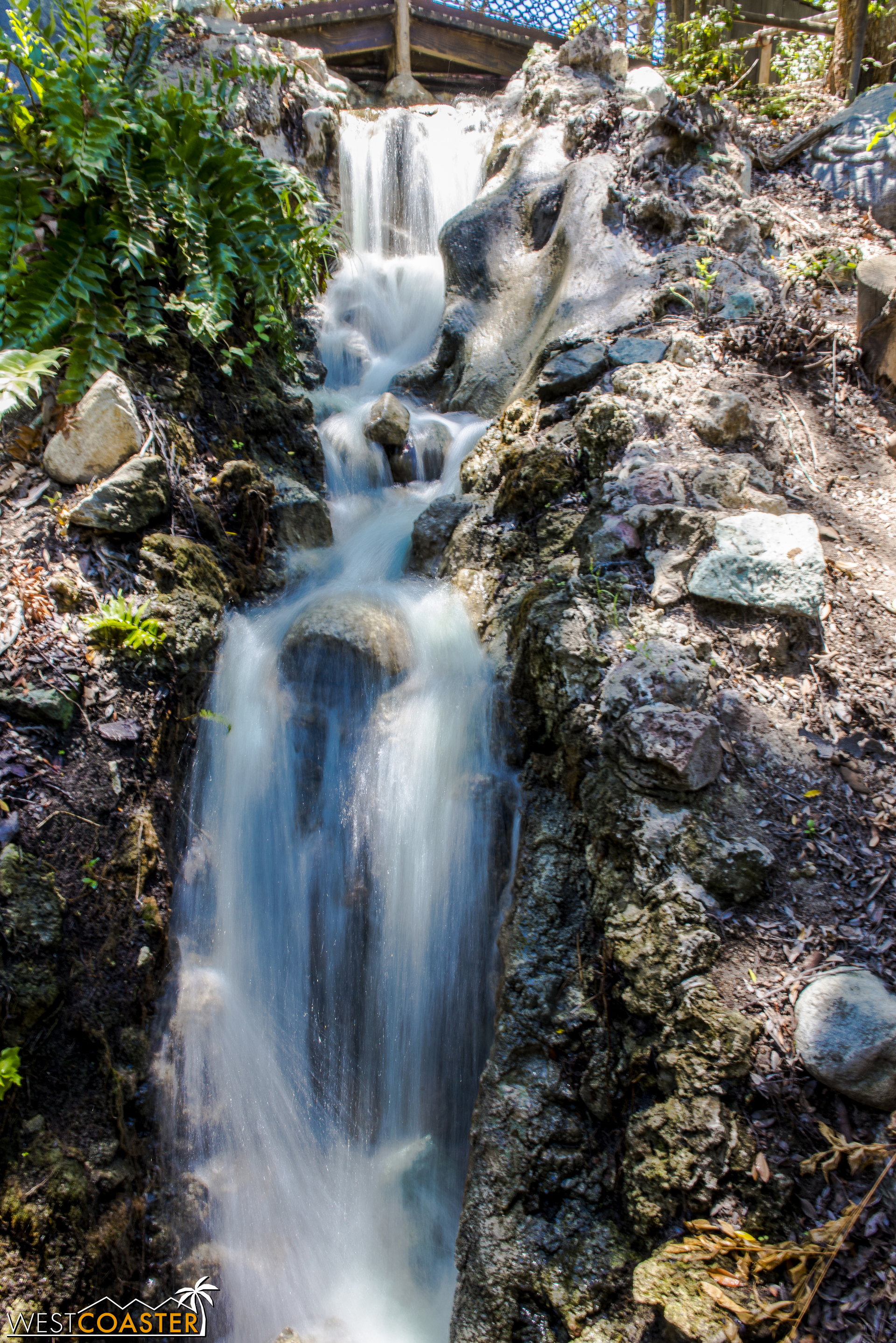  For all you cascade loving Disneyland fans still distraught about the passing of the Disneyland Hotel Fantasy Waters, here's a waterfall. 