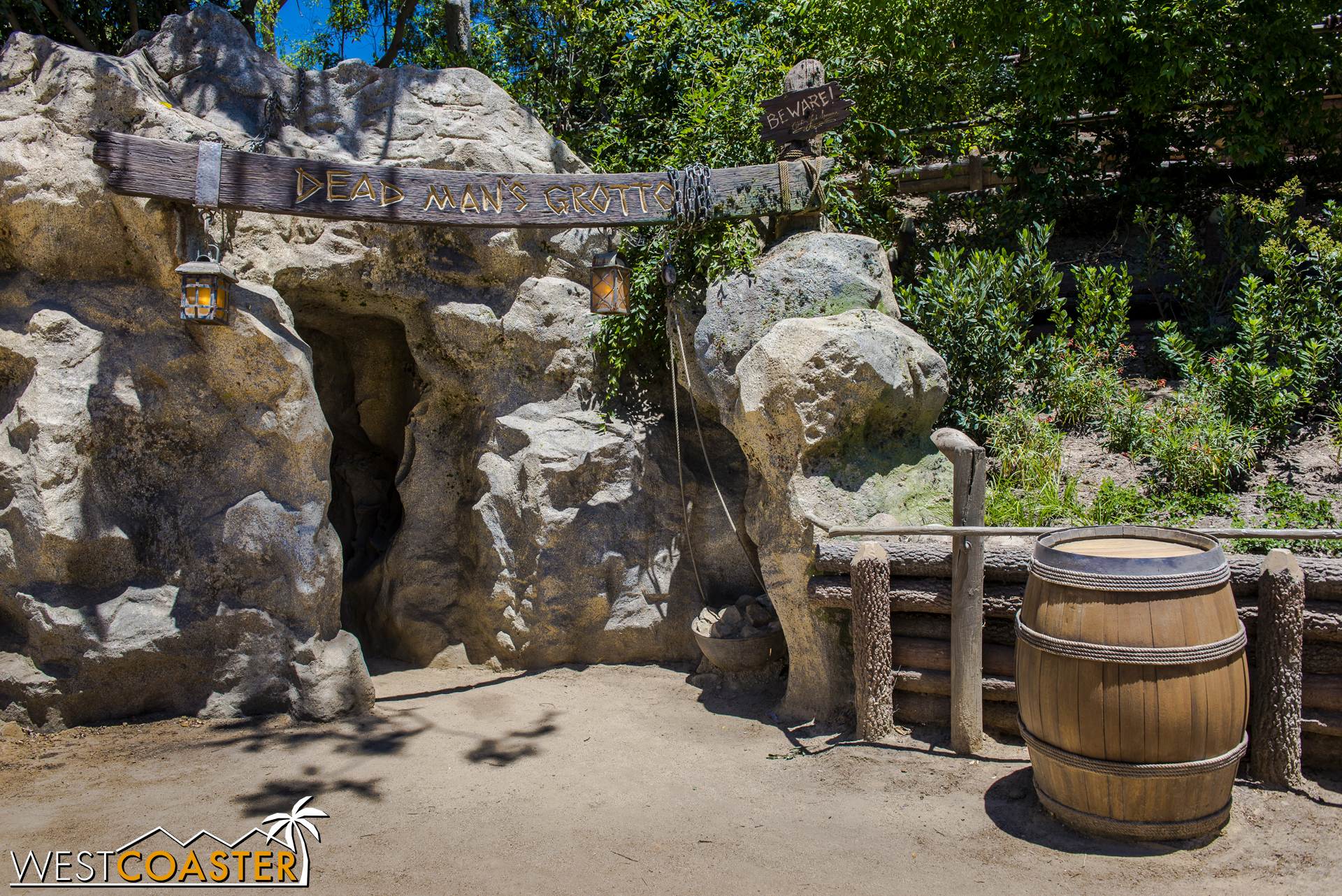  Theatrical elements are particularly strong in Dead Man's Grotto. 