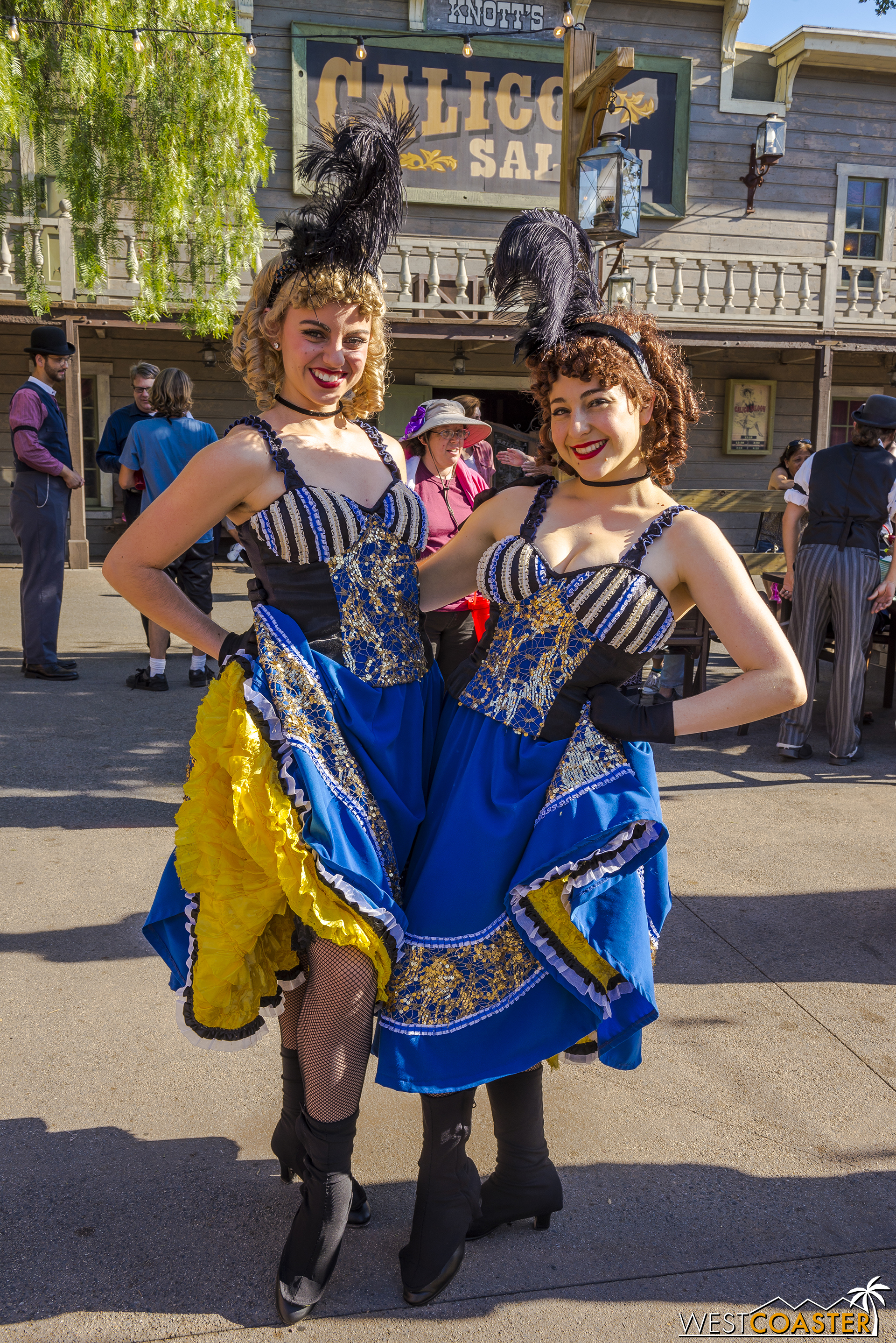  The famous Saloon can-can girls, Dixie and Trixie, are quite popular. 