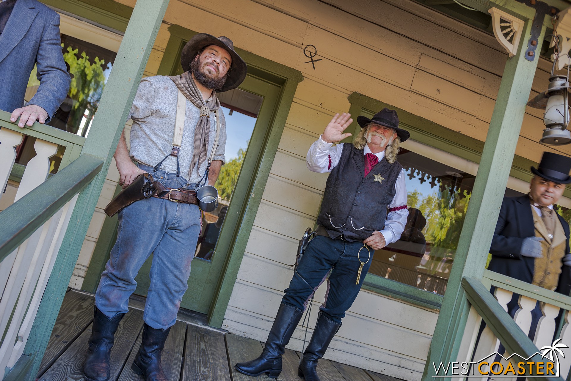  At 4:45, the townspeople gather in front of Calico City Hall to hear the results of the election. 