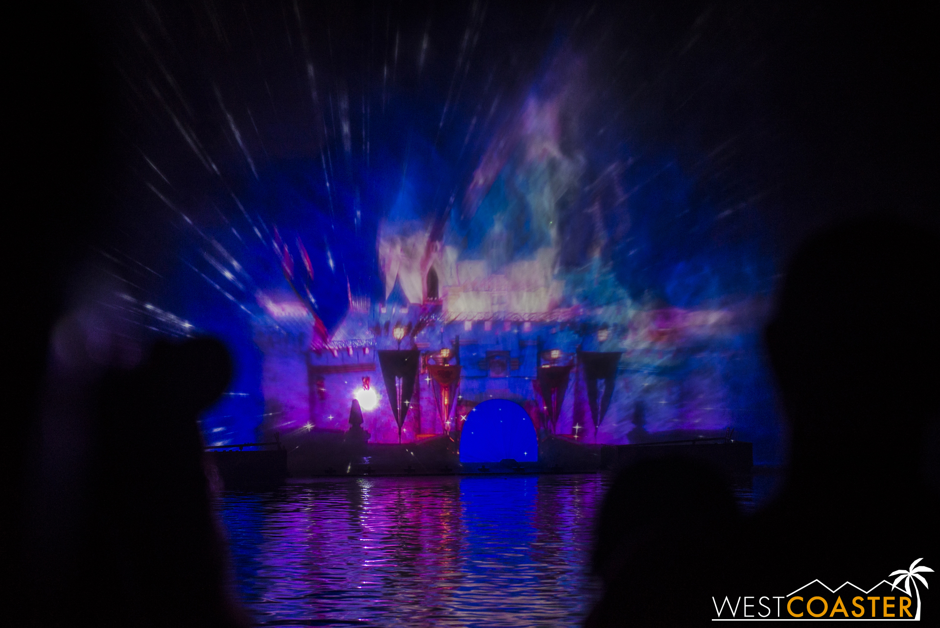  When you can't watch fireworks in front of the actual Sleeping Beauty Castle, here's a projected version! 