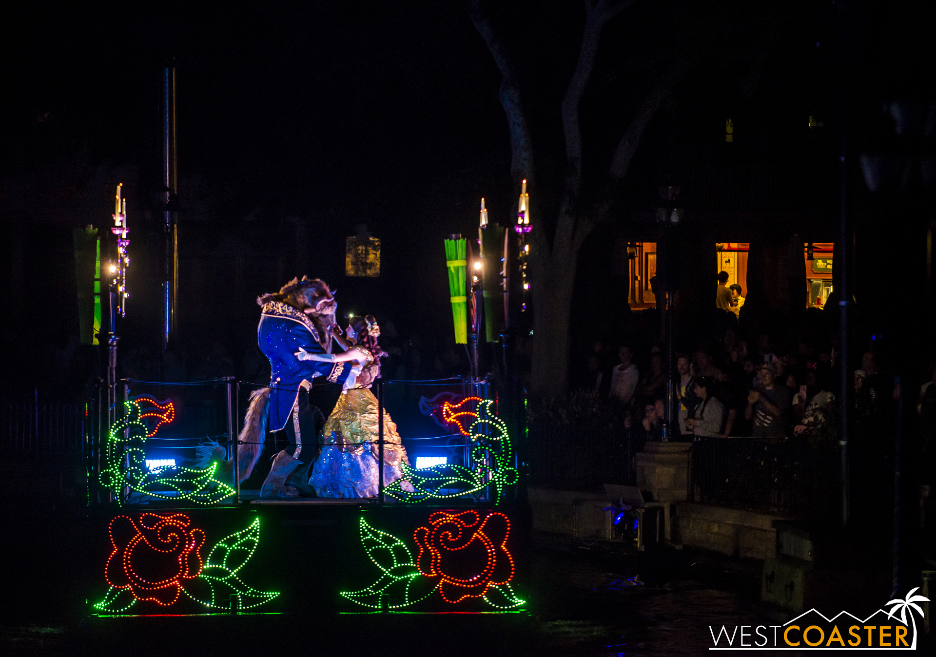  We settle back into familiar territory with the introduction of the fairy tale couples in their colorfully illuminating barges. 