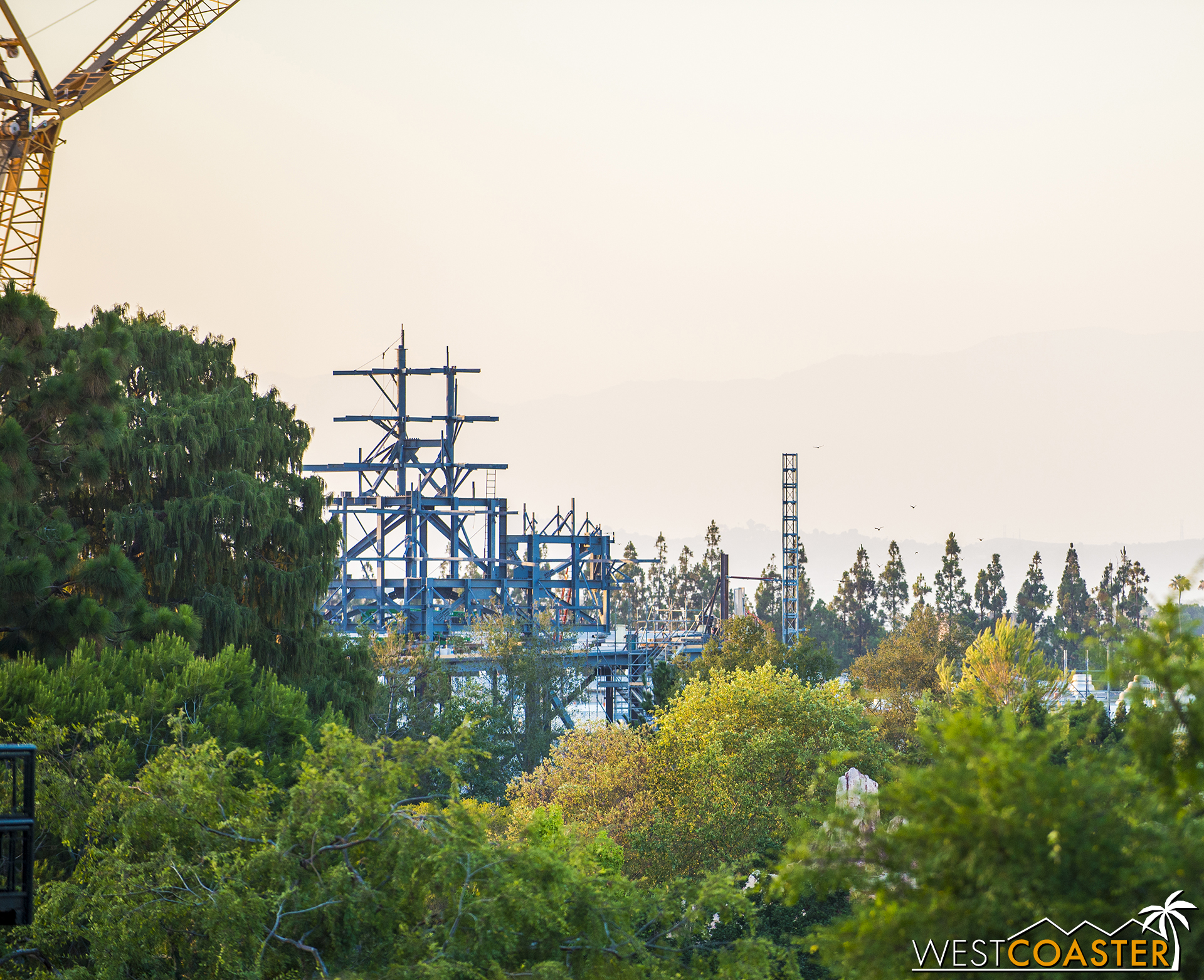  Eventually, this will be covered over to look like mountains from a distance.&nbsp; So there will be an additional visual layer that will actually blend quite well with the rustic nature of Frontierland and the Rivers of America! 