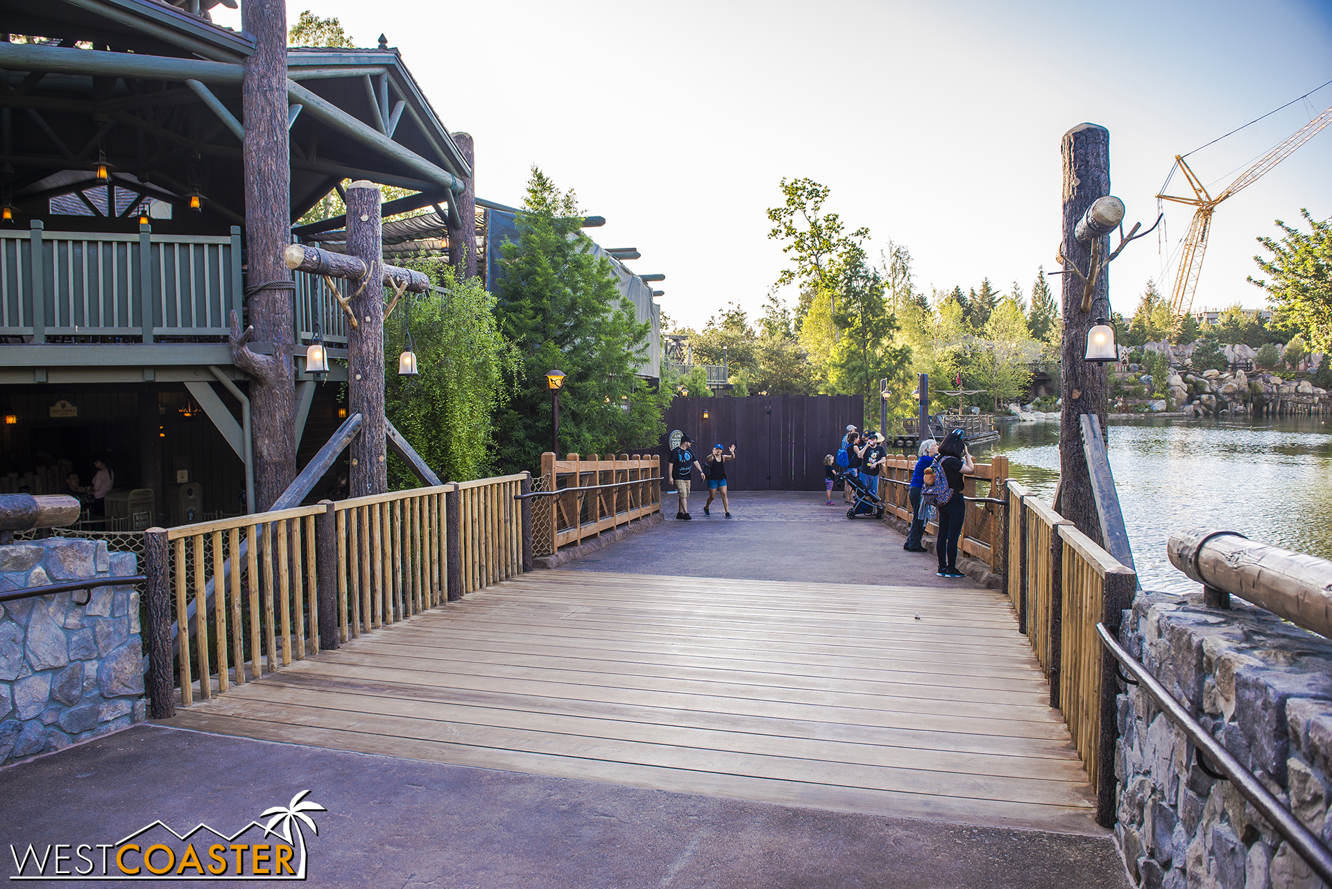  We can also see the riverfront part of the pathway that will eventually lead to Star Wars: Galaxy's Edge. 