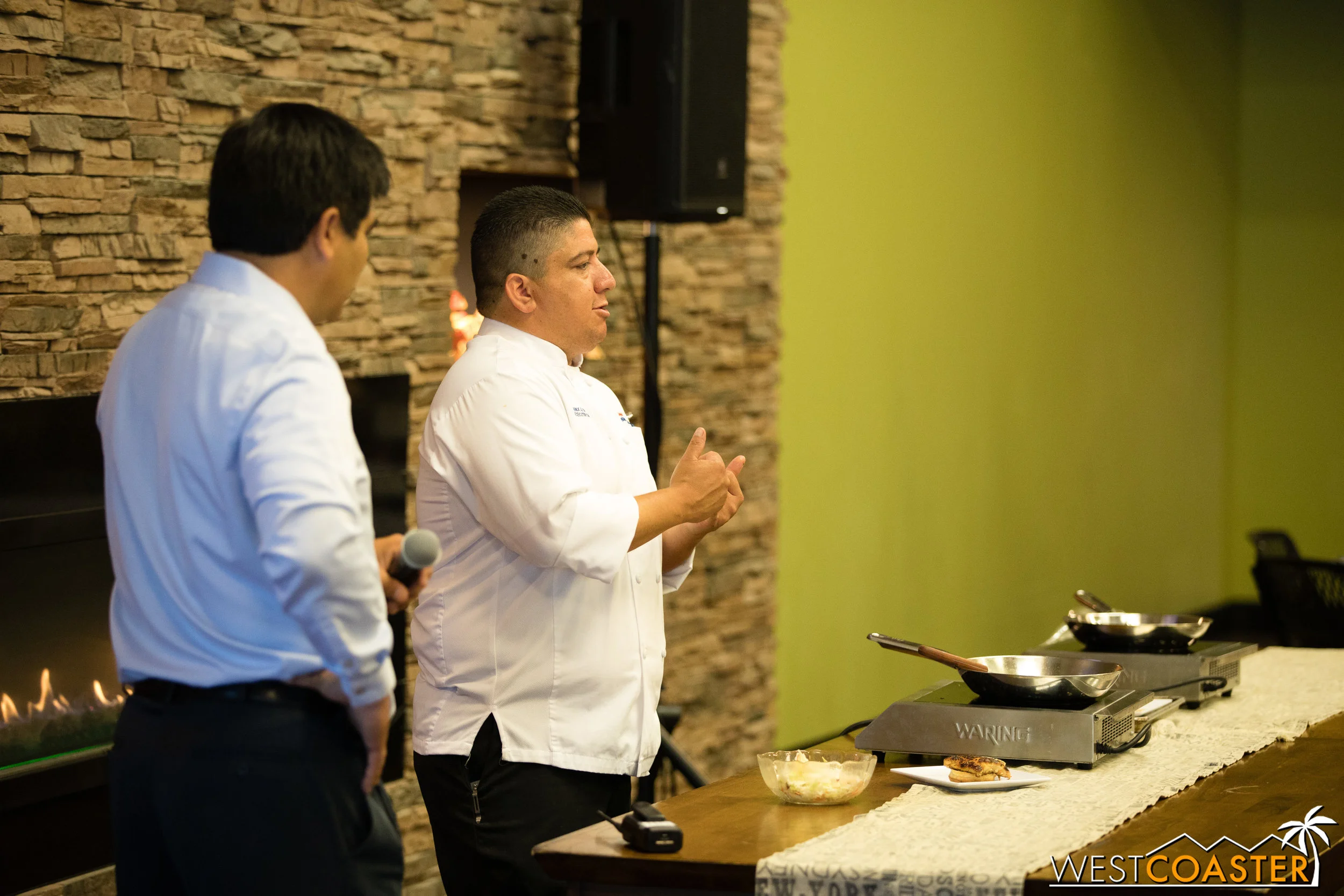 Chef Eric here gave this awesome mini cooking show. It was sort of like watching Tastemade, but in real life. Like, if my tv had smell-o-vision, this would have been it. 