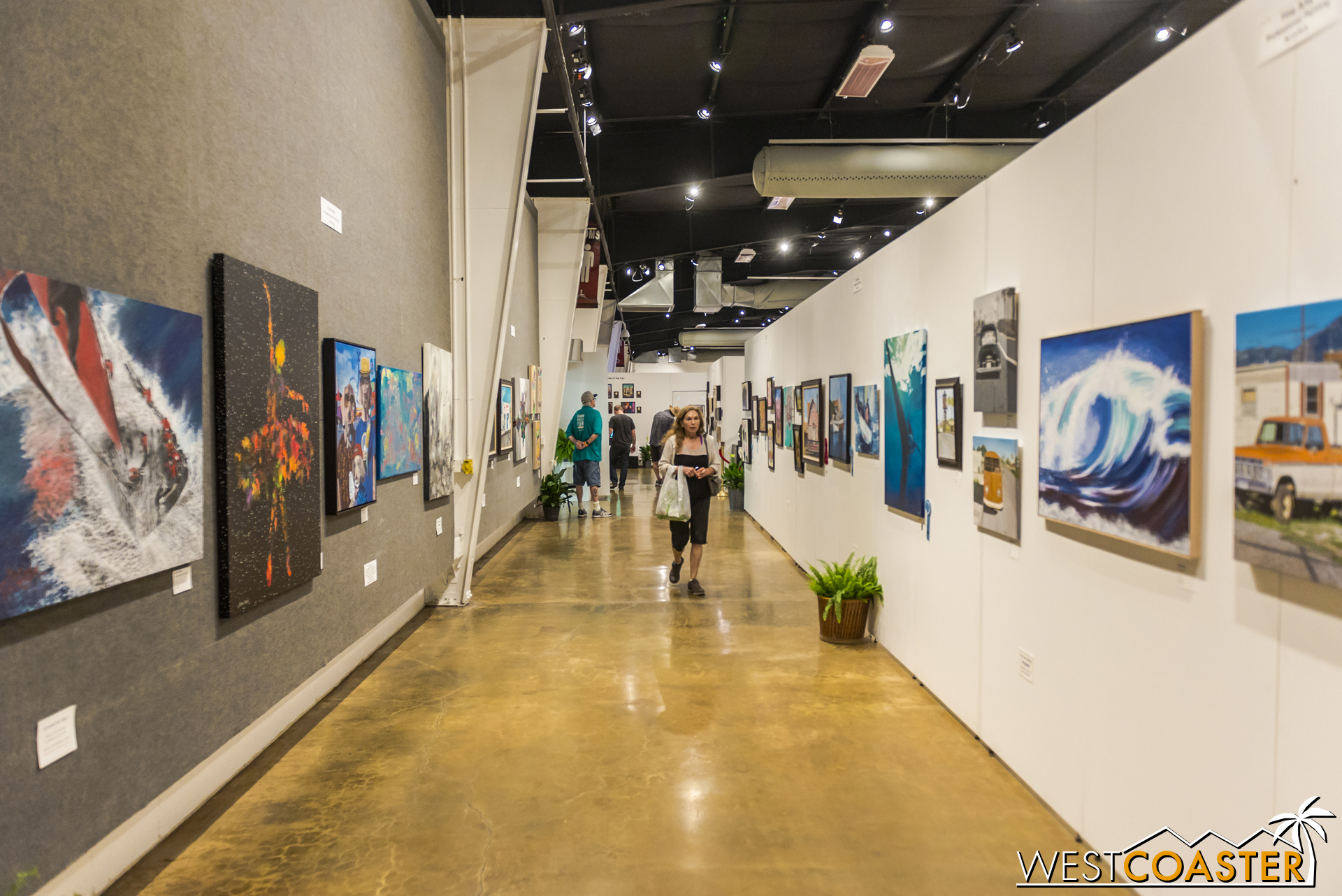  On one half of the Visual Arts Hall are a plethora of user submitted paintings and pieces of art. 
