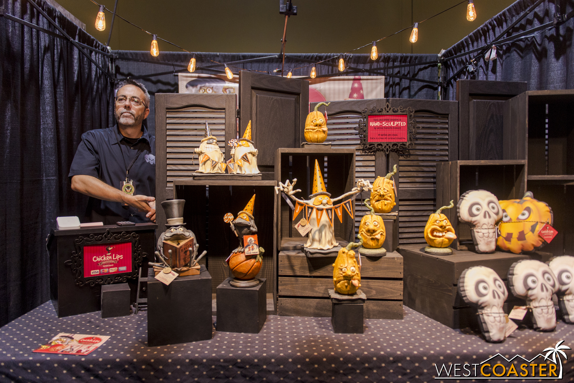 One of numerous booths in the exhibition hall at Midsummer Scream.