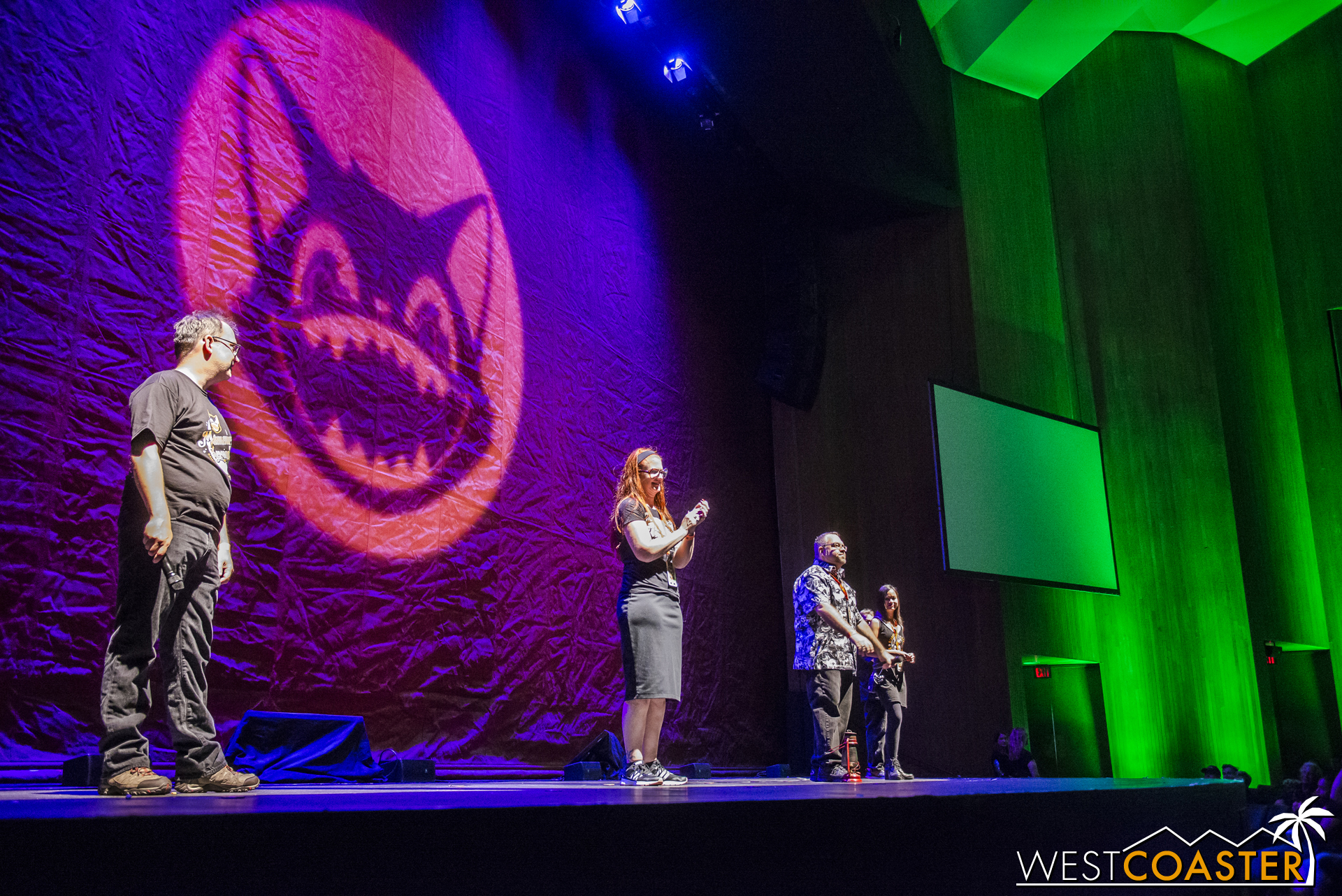 The Midsummer Scream creative team gives opening remarks before making way for the Tower of Terror talk.