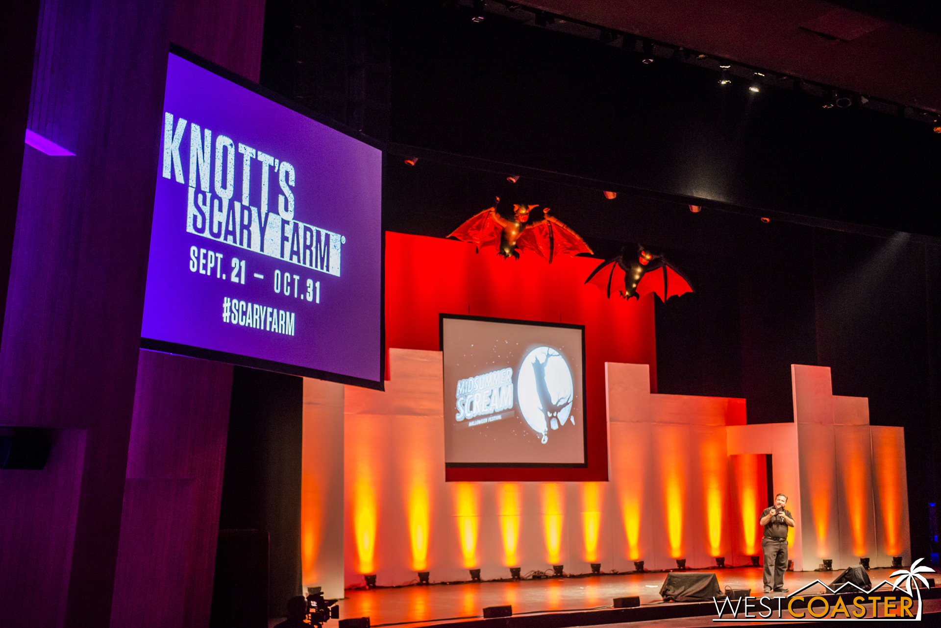 Knott's had a very speedy presentation. In fact, I missed most of it and only came in right at the announcement that this would be Elvira's final year at the Halloween Haunt!