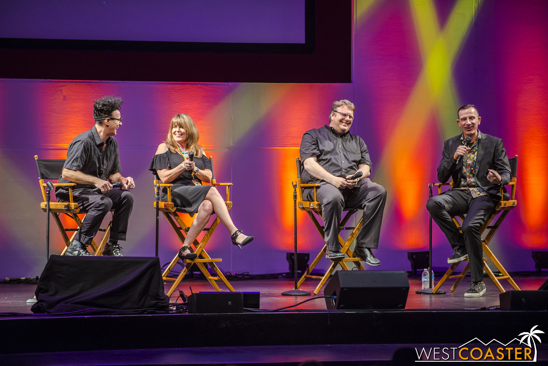 (L-R) Ed Alonzo, Vickie Yahn, and Ken Parks discuss entertainment at Knott's Scary Farm.