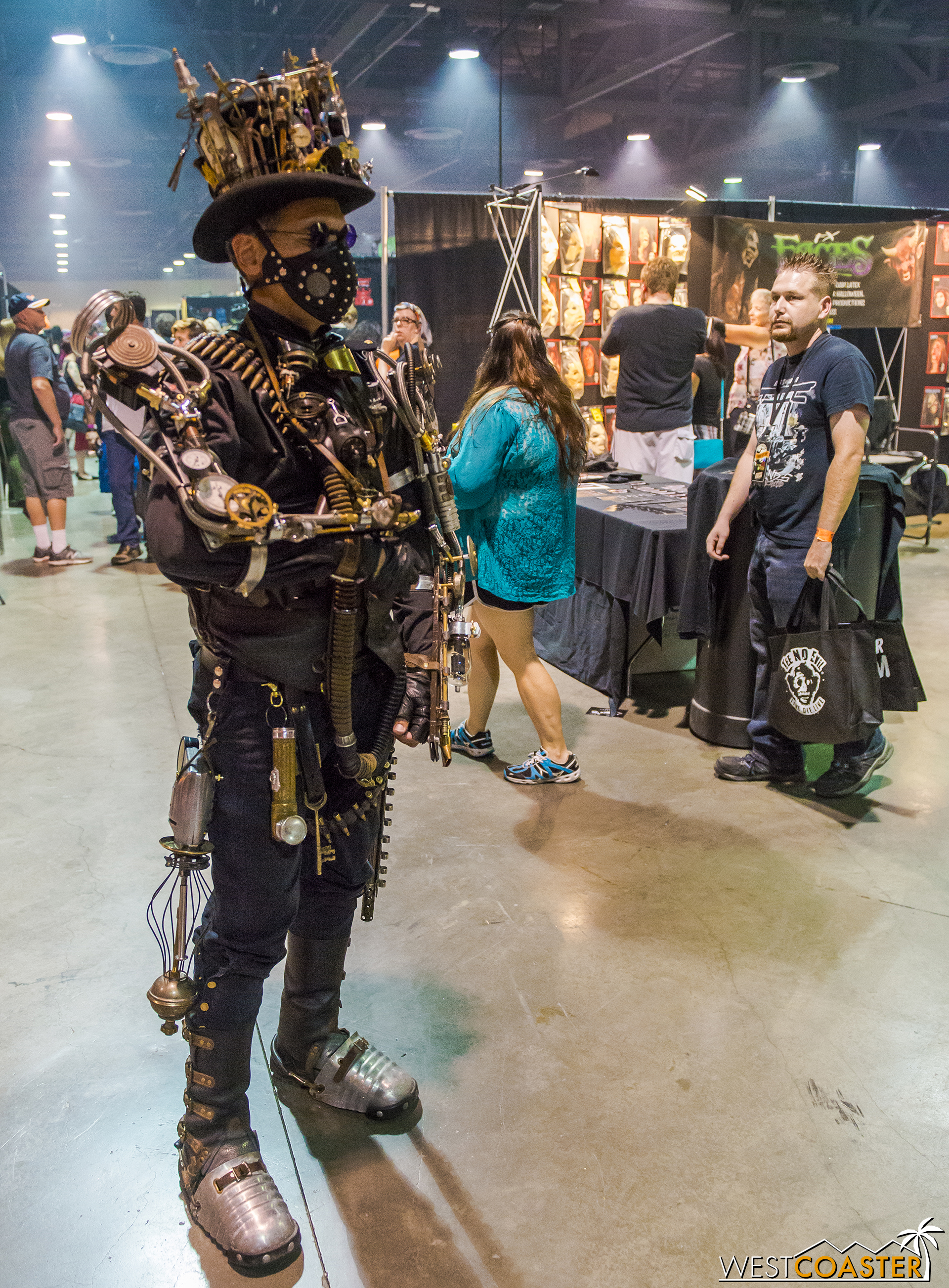  This gentleman's steampunk get-up was quite ornate and attracted plenty of attention. 