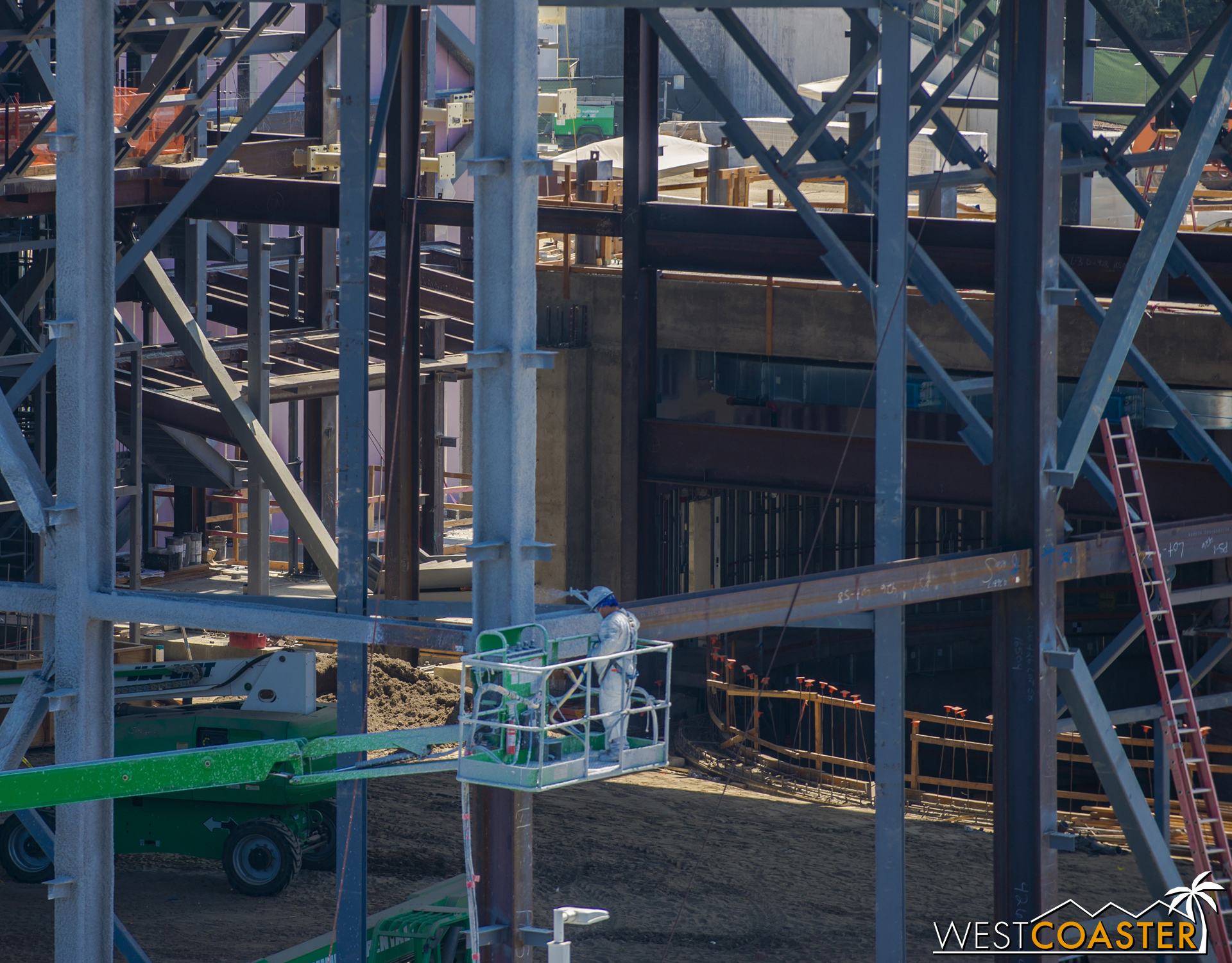  Peeking through the steel, we can see into what used to be an open pit. 