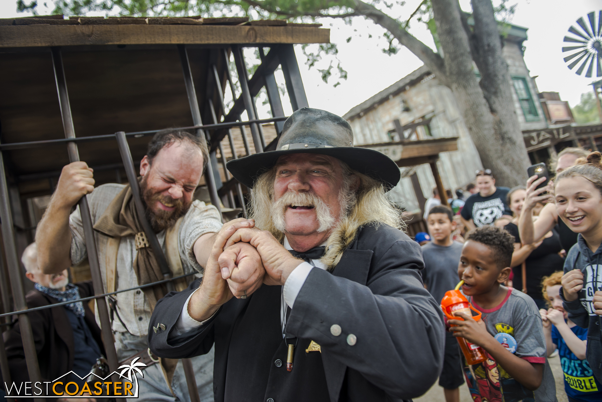  That's the Sheriff's way of having fun at Tiny's expense.&nbsp; Prisoners rights weren't a thing back in the 1800s! 