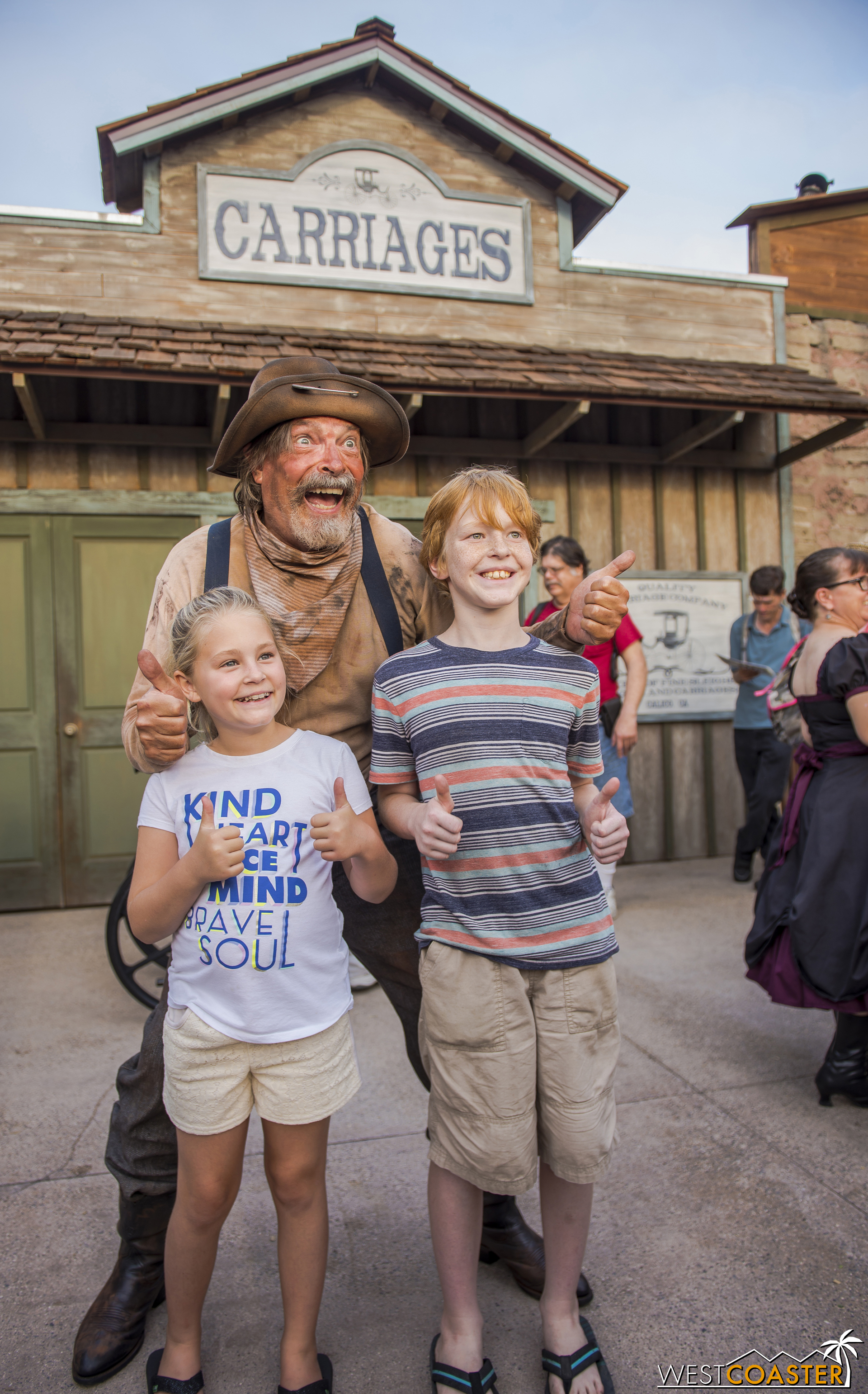  Peg Leg poses for photos with guests. 