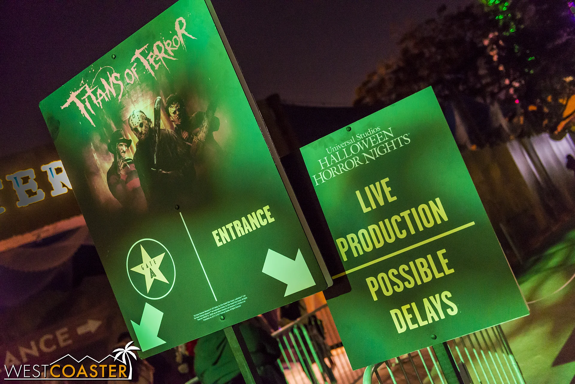 Signs like this were posted at all the mazes on Friday.