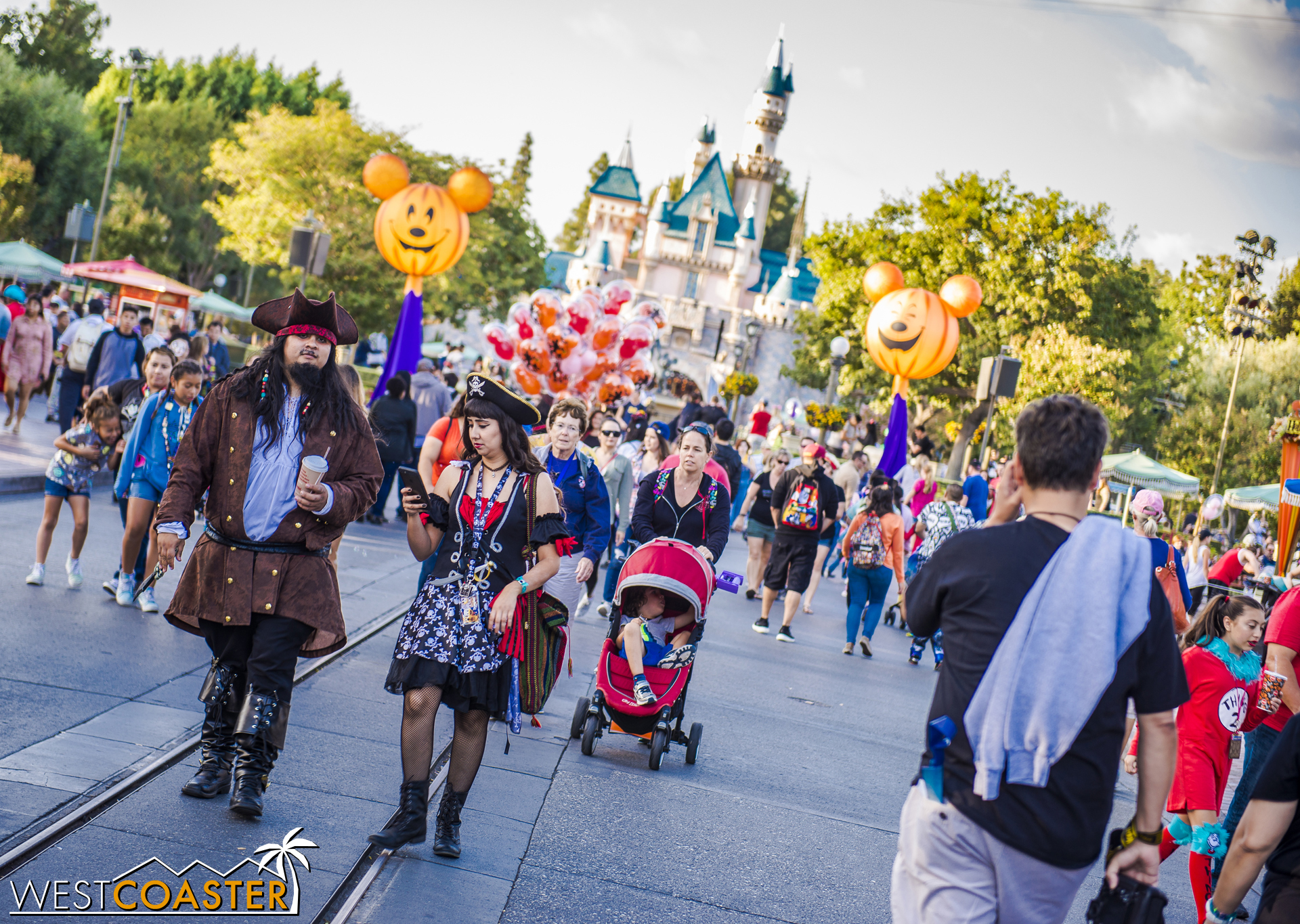  Tuesdays and Fridays are the typical Mickey's Halloween Party days, and if you visit Disneyland Park on those afternoons, you'll likely see people taking advantage of already dressed up for the night's festivities and taking advantage of MHP early e