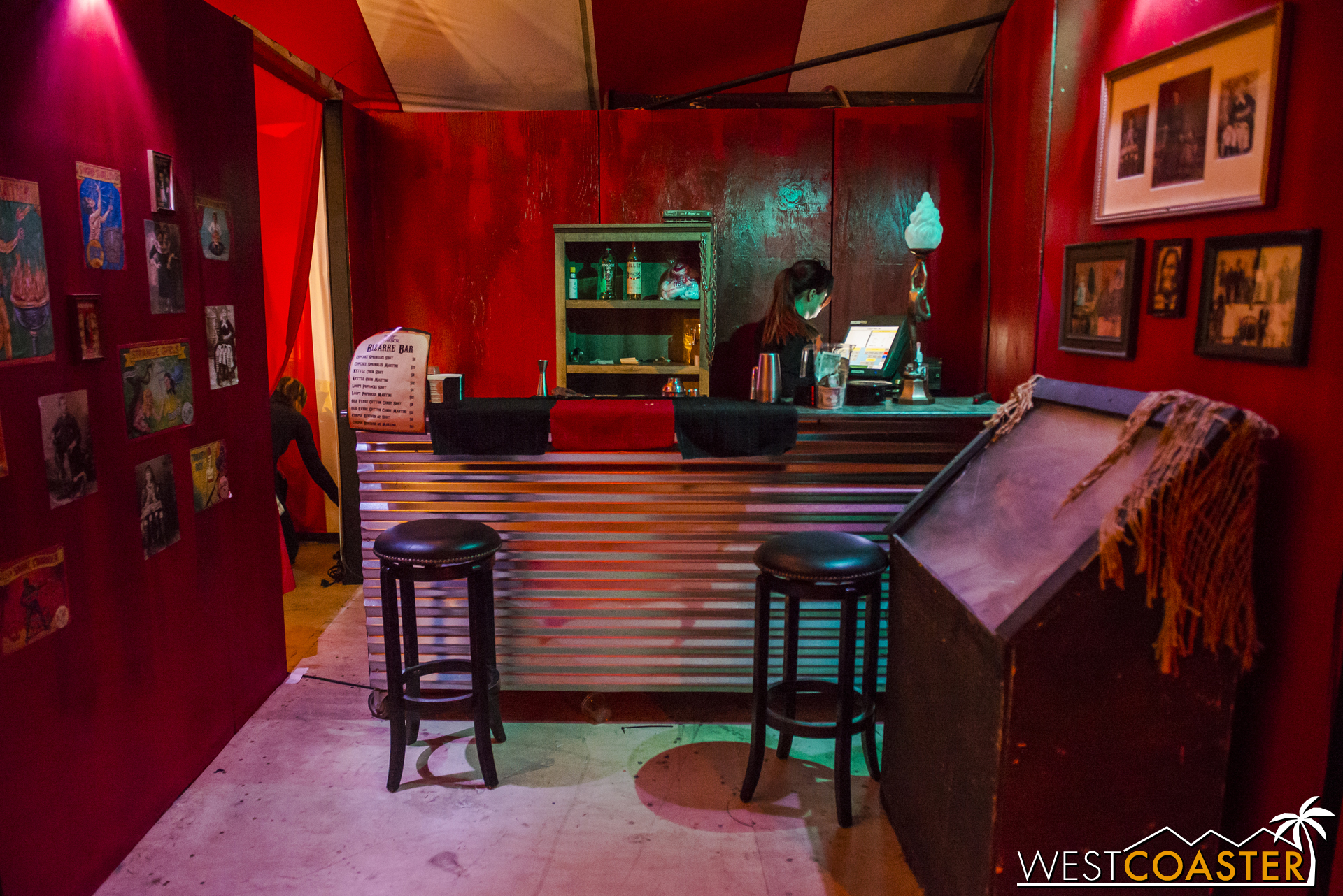  There's also a hidden bar that seems to incorporate a lot of elements from the upcharge Sideshow from previous years. 