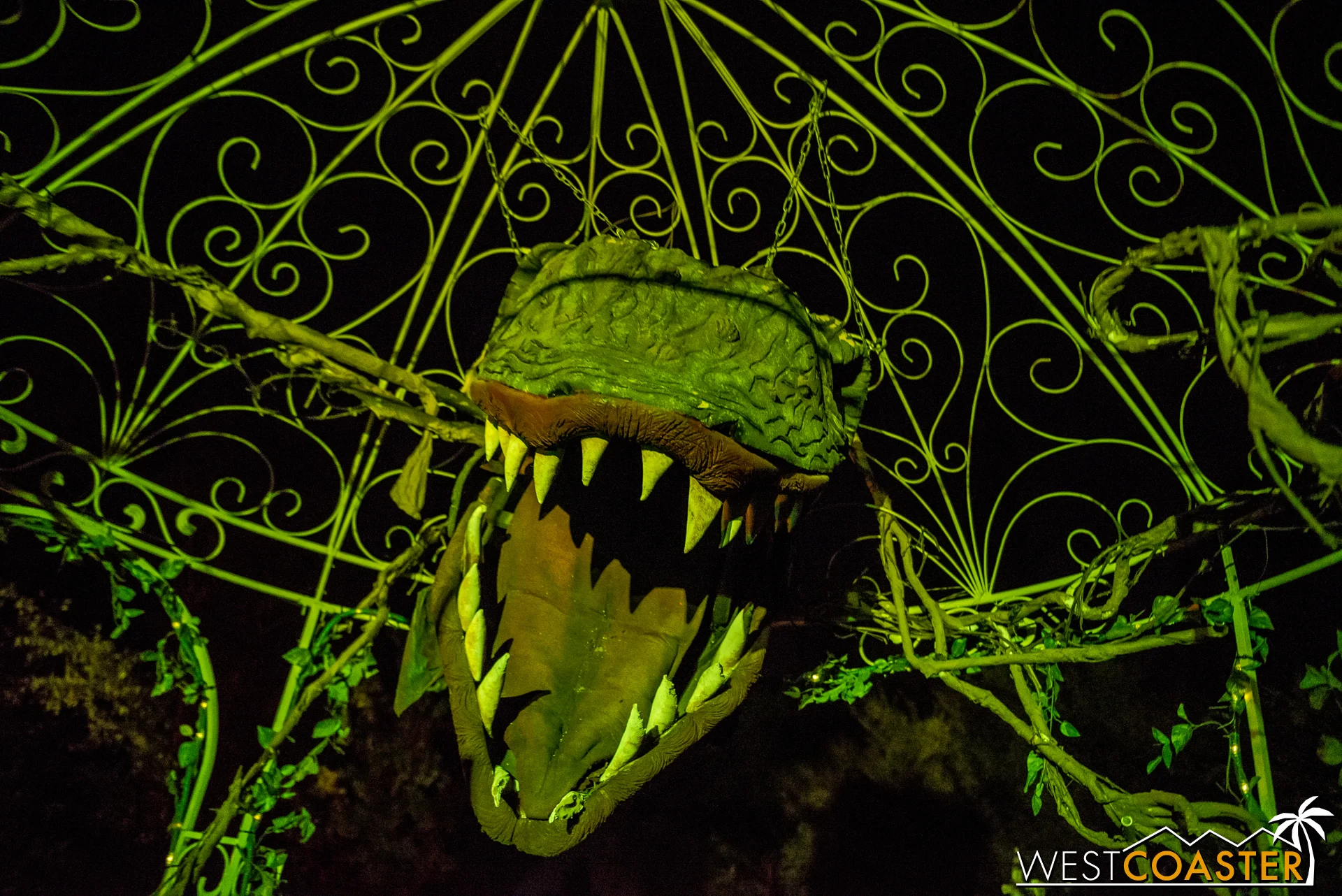 Aubrey II represents one of the more spooky elements on this ride that's effectively friendly to the children.