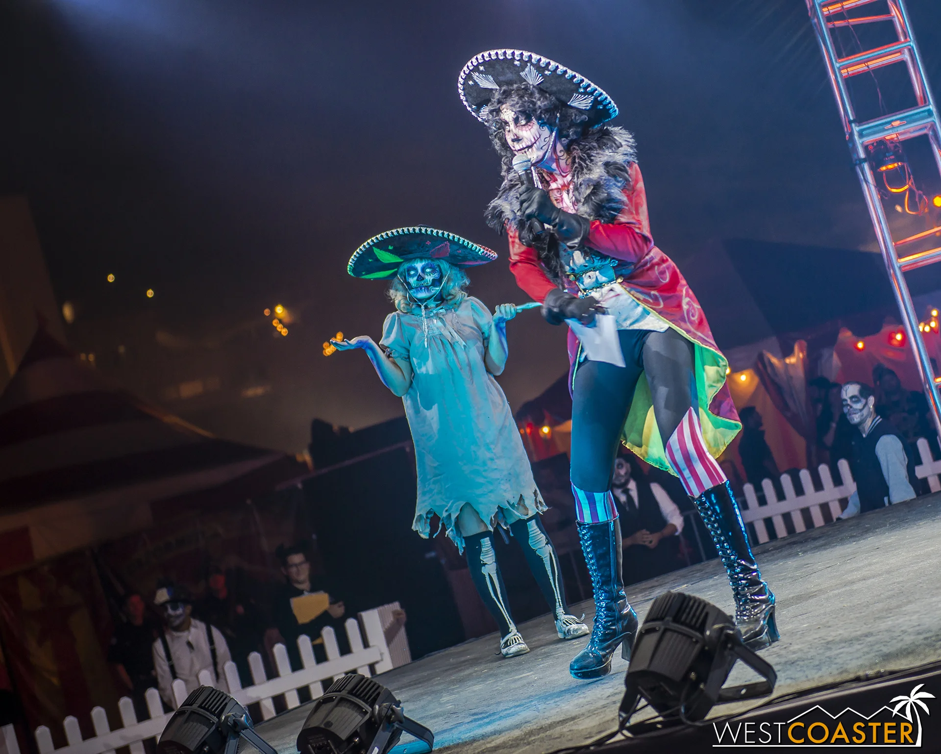 The Ringmaster was primary emcee, with Scary Mary assisting with the contestants on stage.