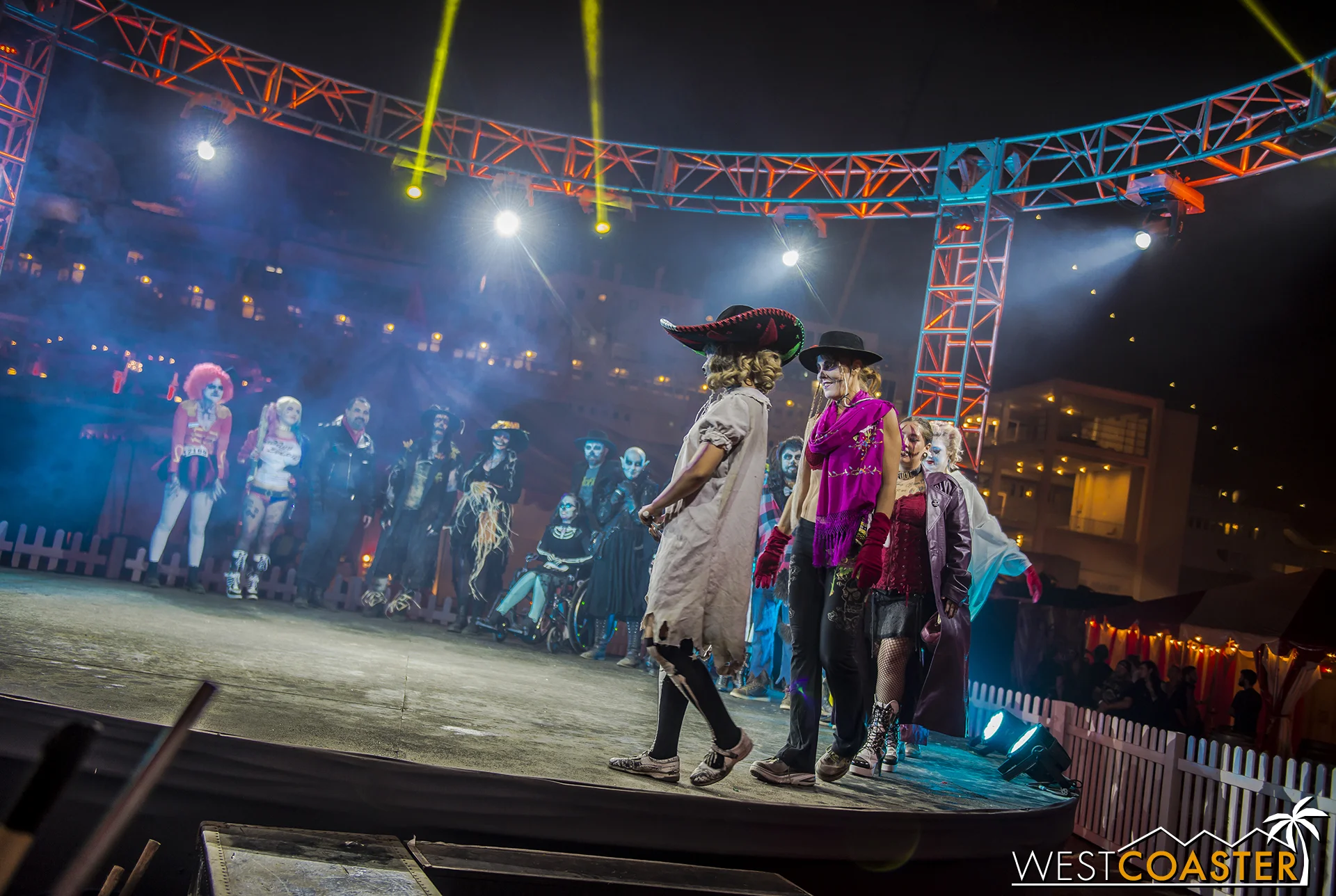 She led a parade to allow the judges to see each competitor.