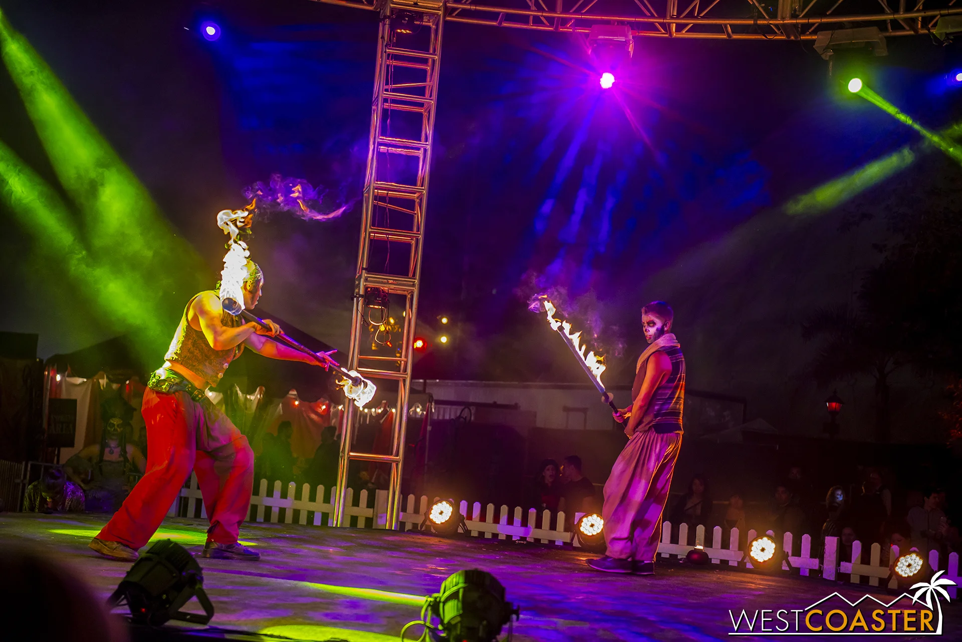 One of the perennially popular shows is the fire show.
