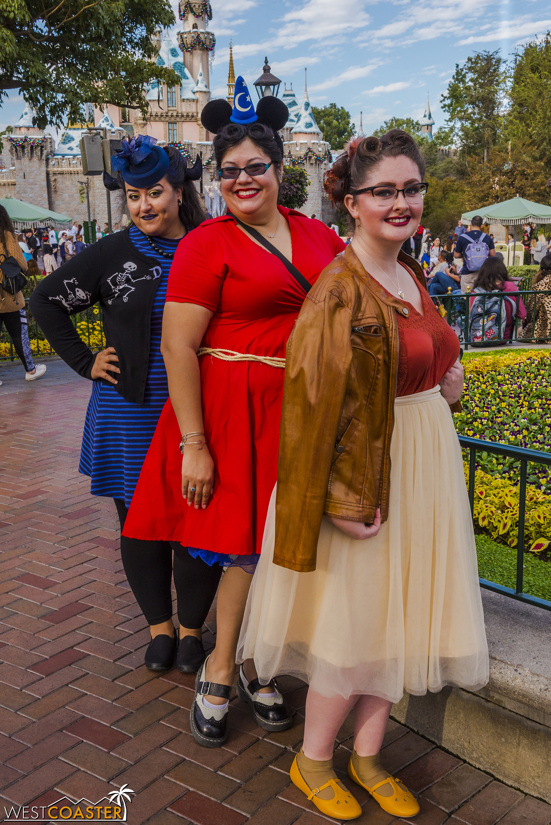  Back to front, Chernabog, Sorcerer Mickey, and a broom create a Fantasia trio! 