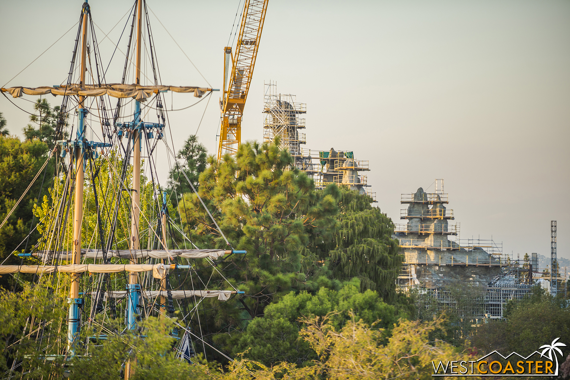  The peaks peek out past the trees of Frontierland. 