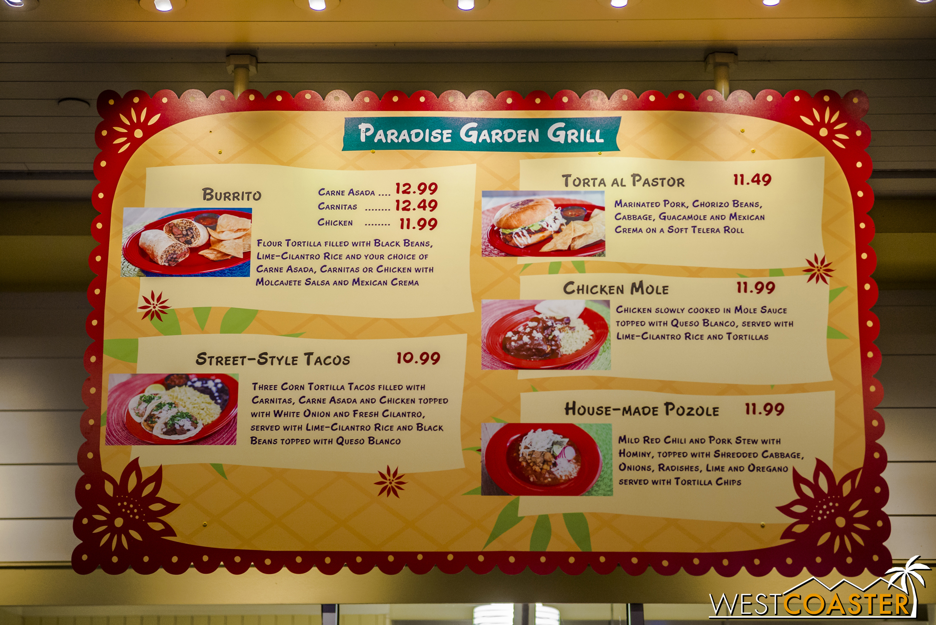  The Garden Grill has a Mexican menu instead of a Mediterranean one still. 