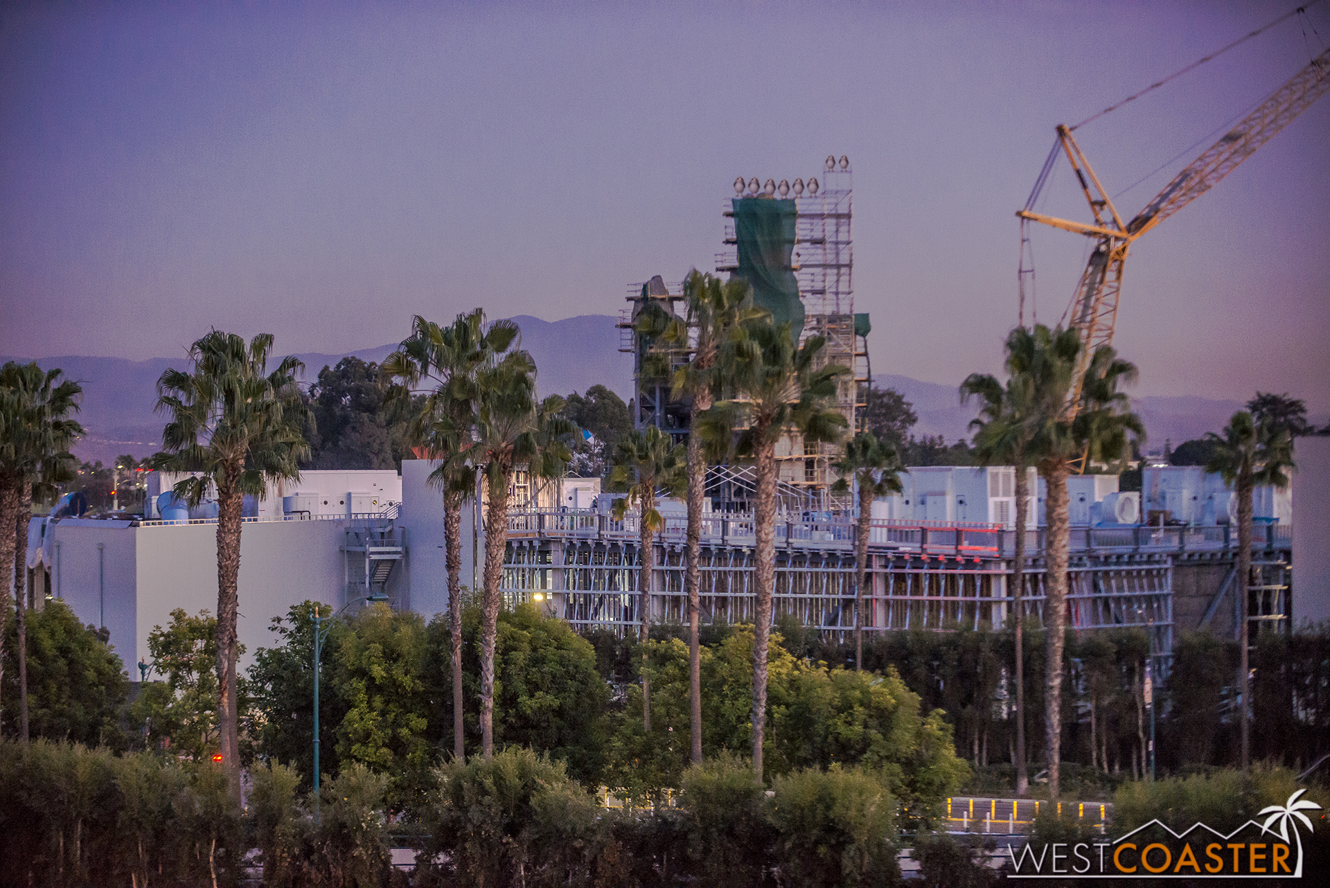  Rotating to the Millennium Falcon building shows a lot of wall up as well. 