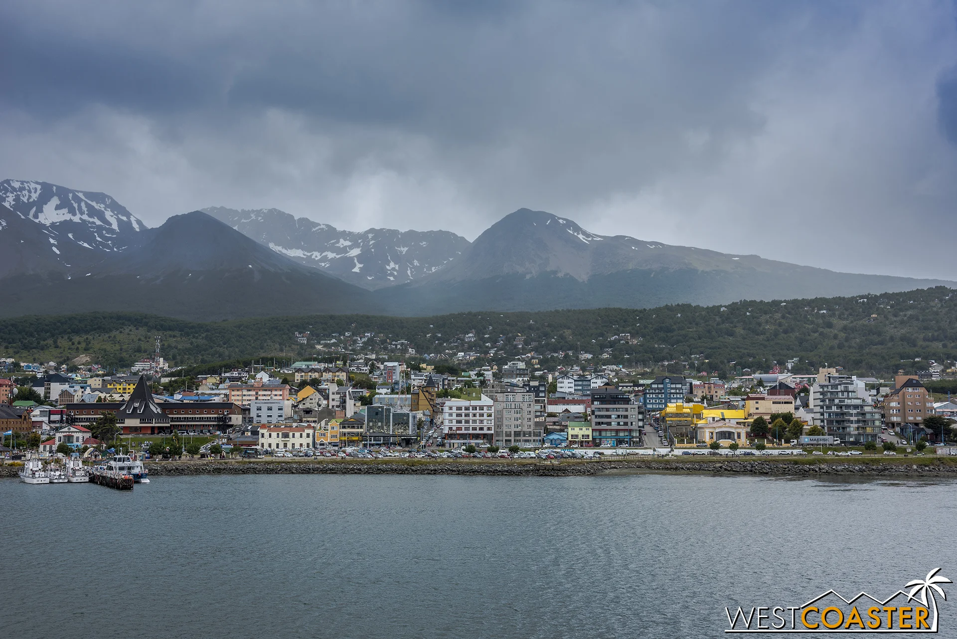 Departing Ushuaia aboard the Ocean Diamond .