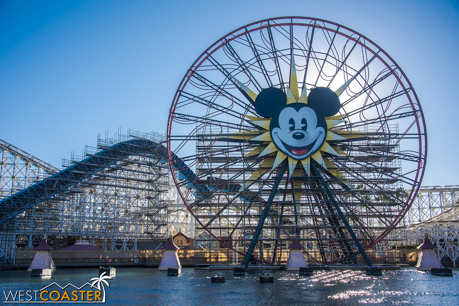 Mickey's Fun Wheel will be remarketed with Pixar characters and imagery.&nbsp; The ferris wheel carriages have already been removed for refurbishment and new graphics.&nbsp; Mickey's face will remain, however. 