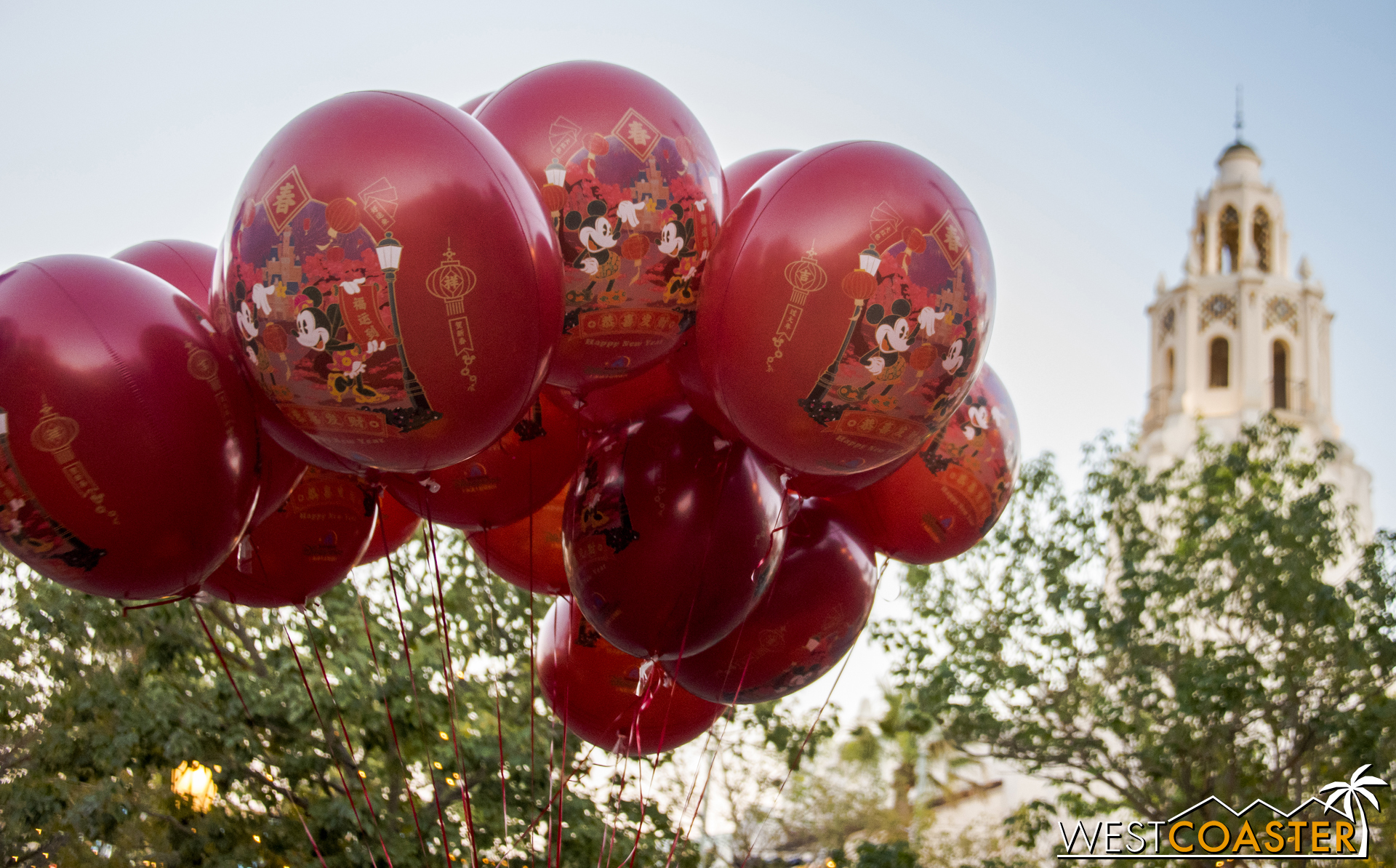  Lunar New Year balloons from Shanghai Disneyland are being sold throughout DCA right now.&nbsp; They're pretty darn cute! 