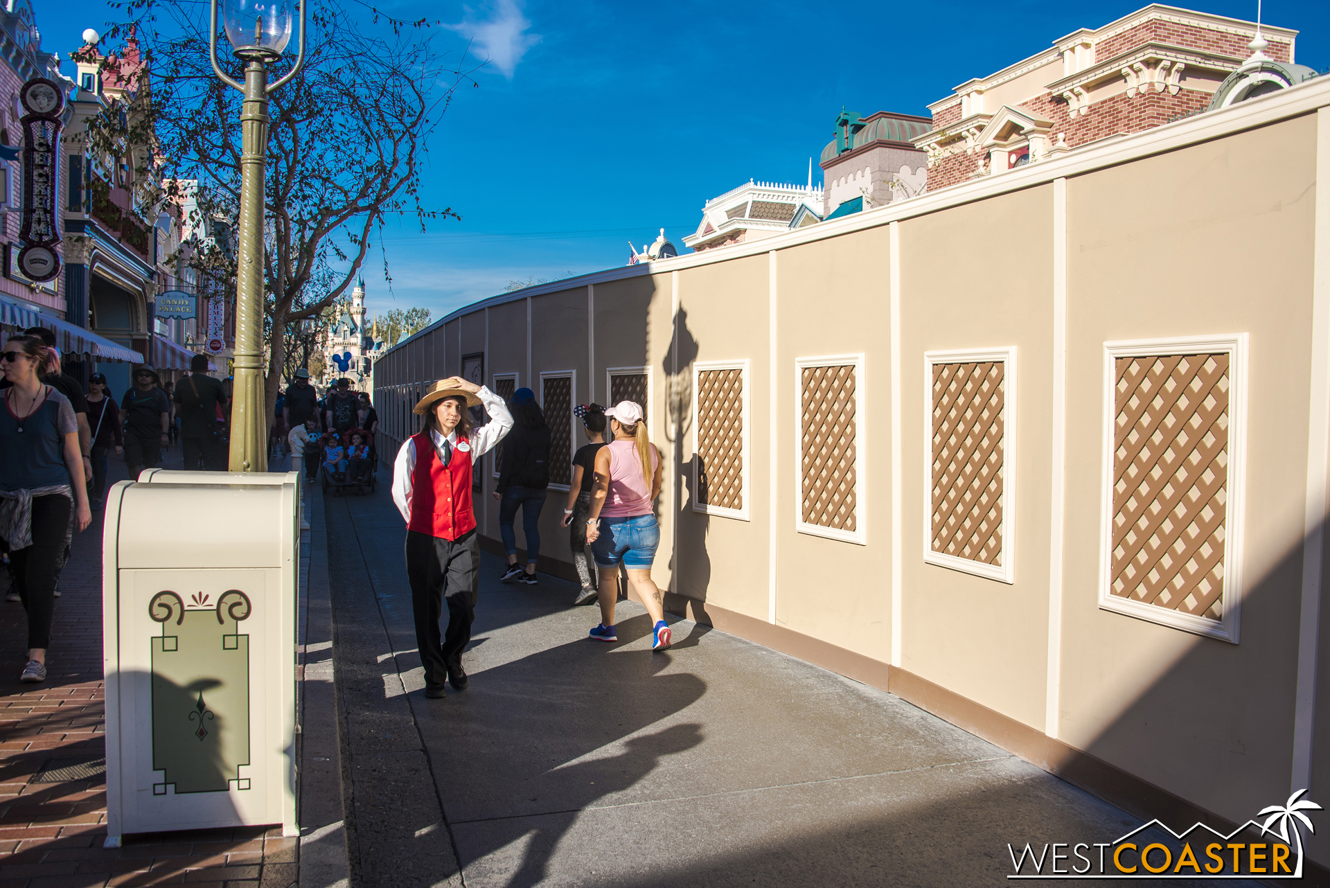 When everything is done, the Main Street trolley tracks will look similar to what's at Buena Vista Street.