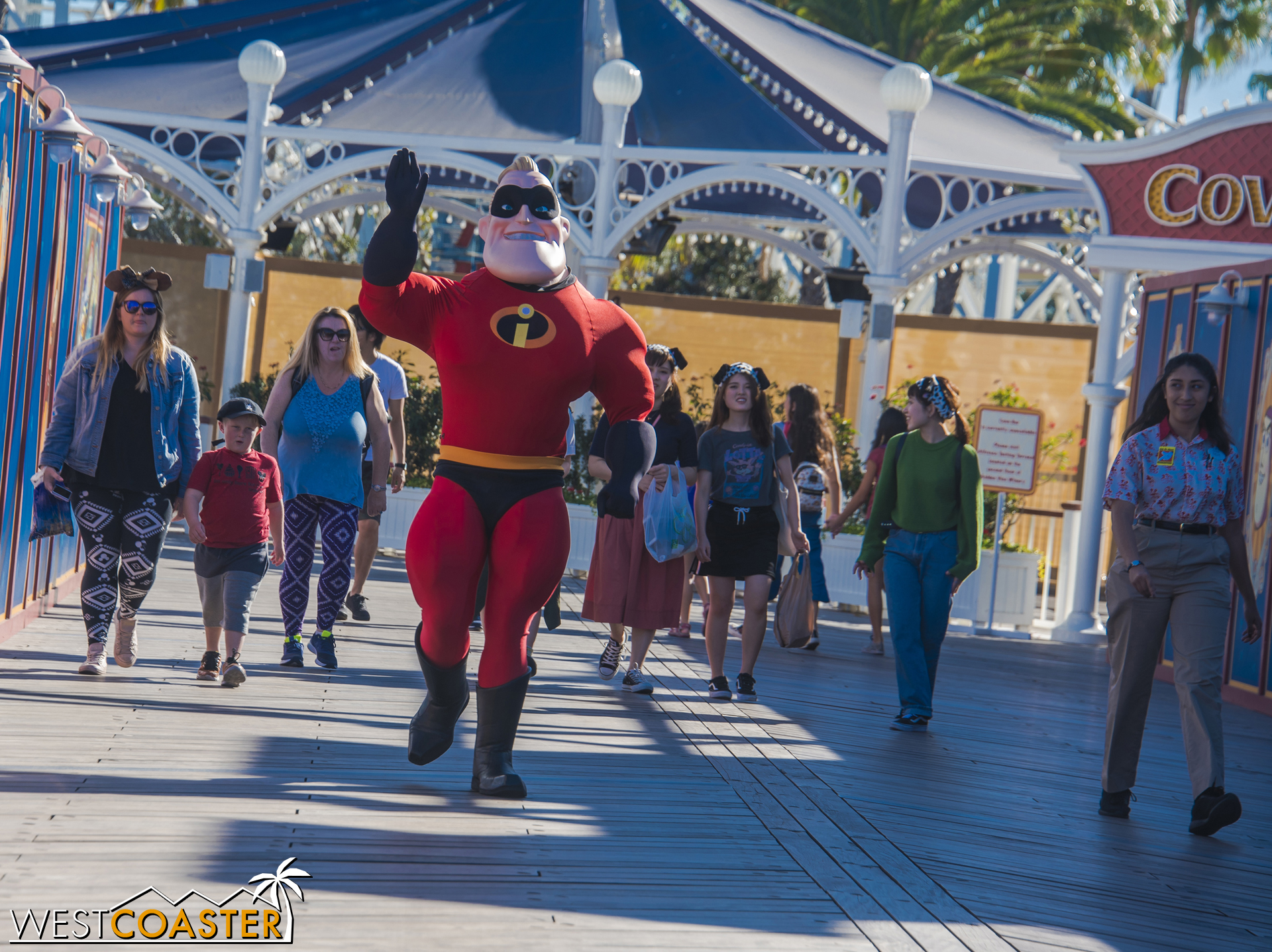  Mr. Incredible seems excited about all the changes. 