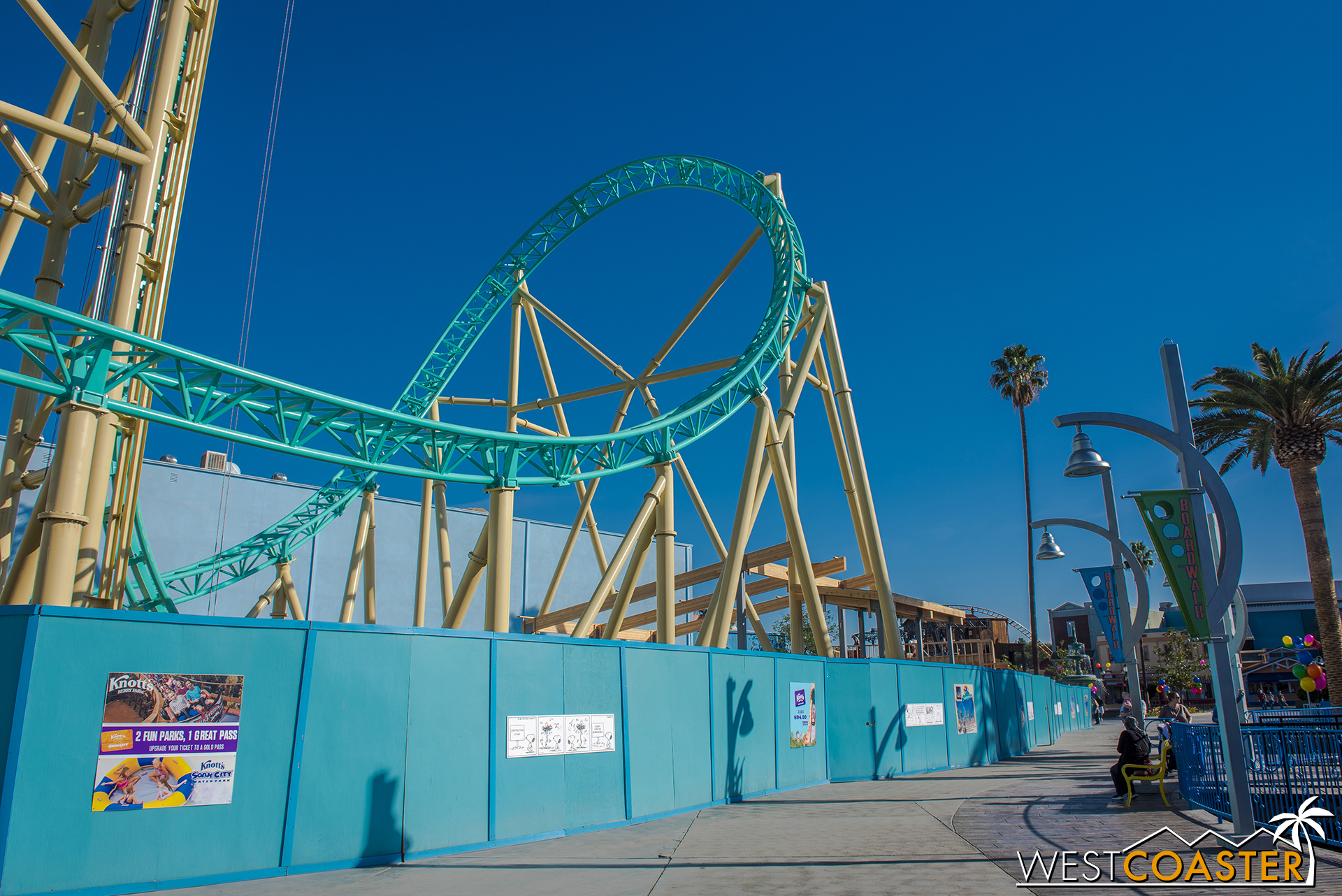  The overbanked turn swings right over the station, which is pretty cool. 